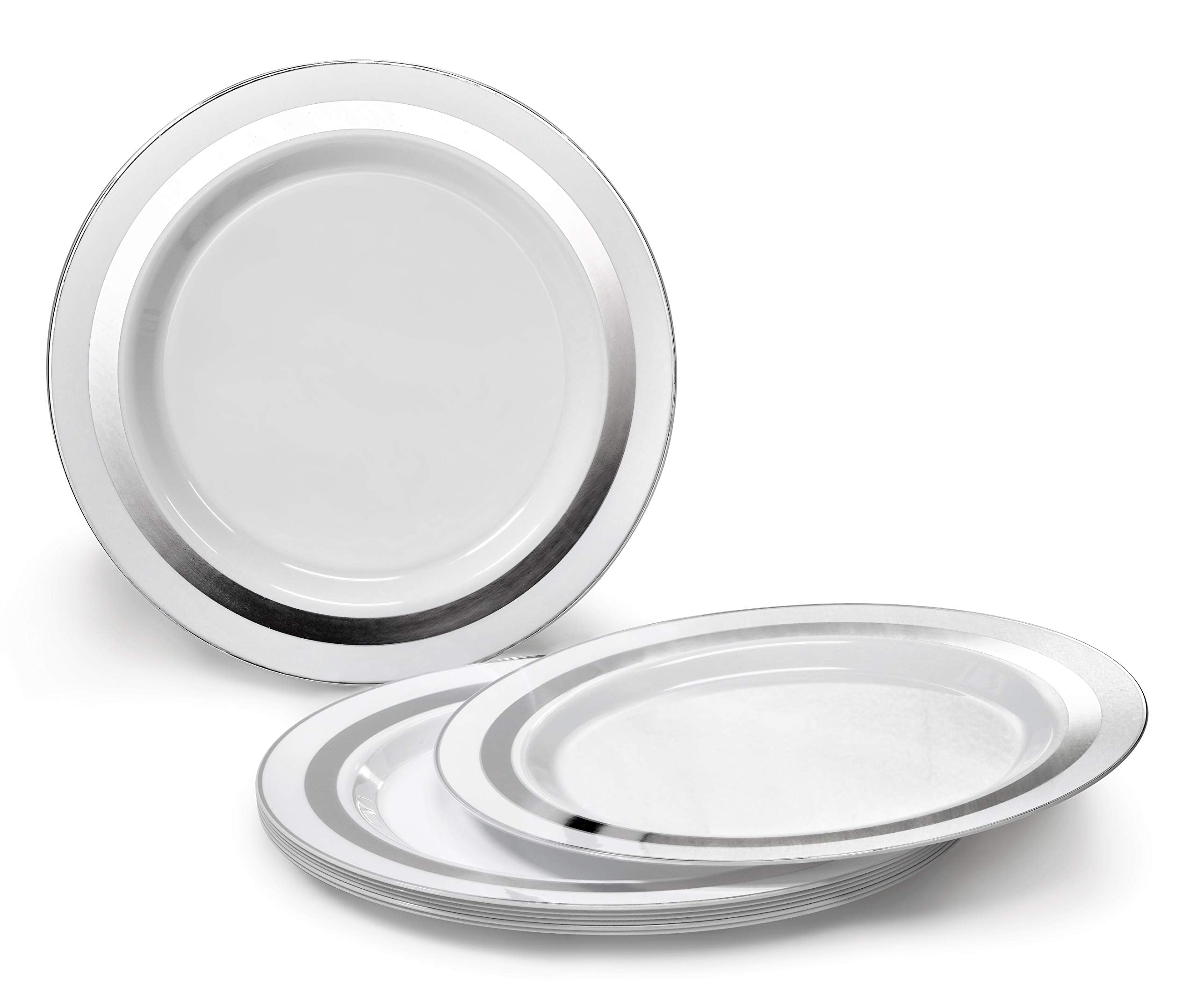 ' Occasions '' 240 Plates Pack,(120 Guests) Heavyweight Premium Wedding Party Disposable Plastic Plates Set -120 X 10.5'' Dinne