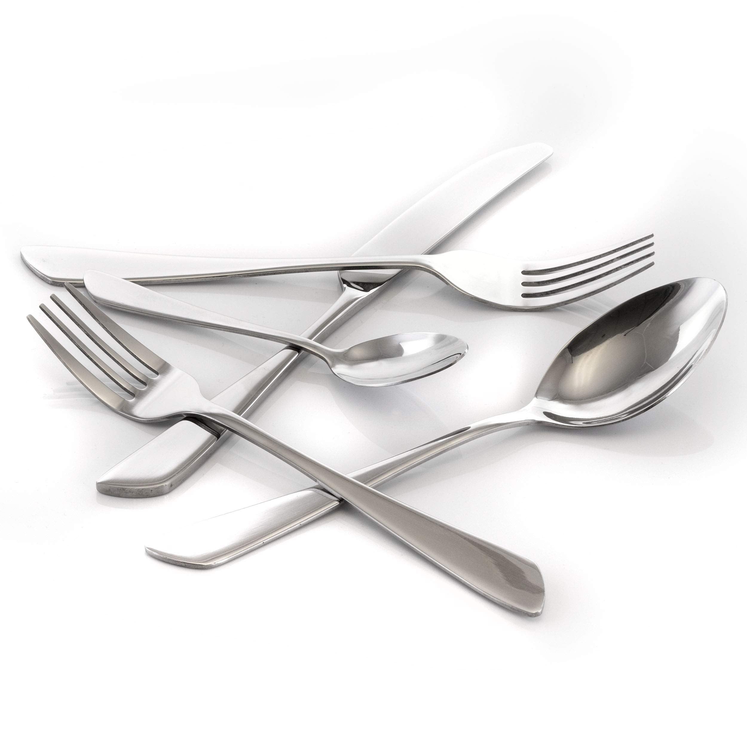 Megachef Gibbous 20 Piece Flatware Utensil Set, Stainless Steel Silverware Metal Service For 4 In Silver