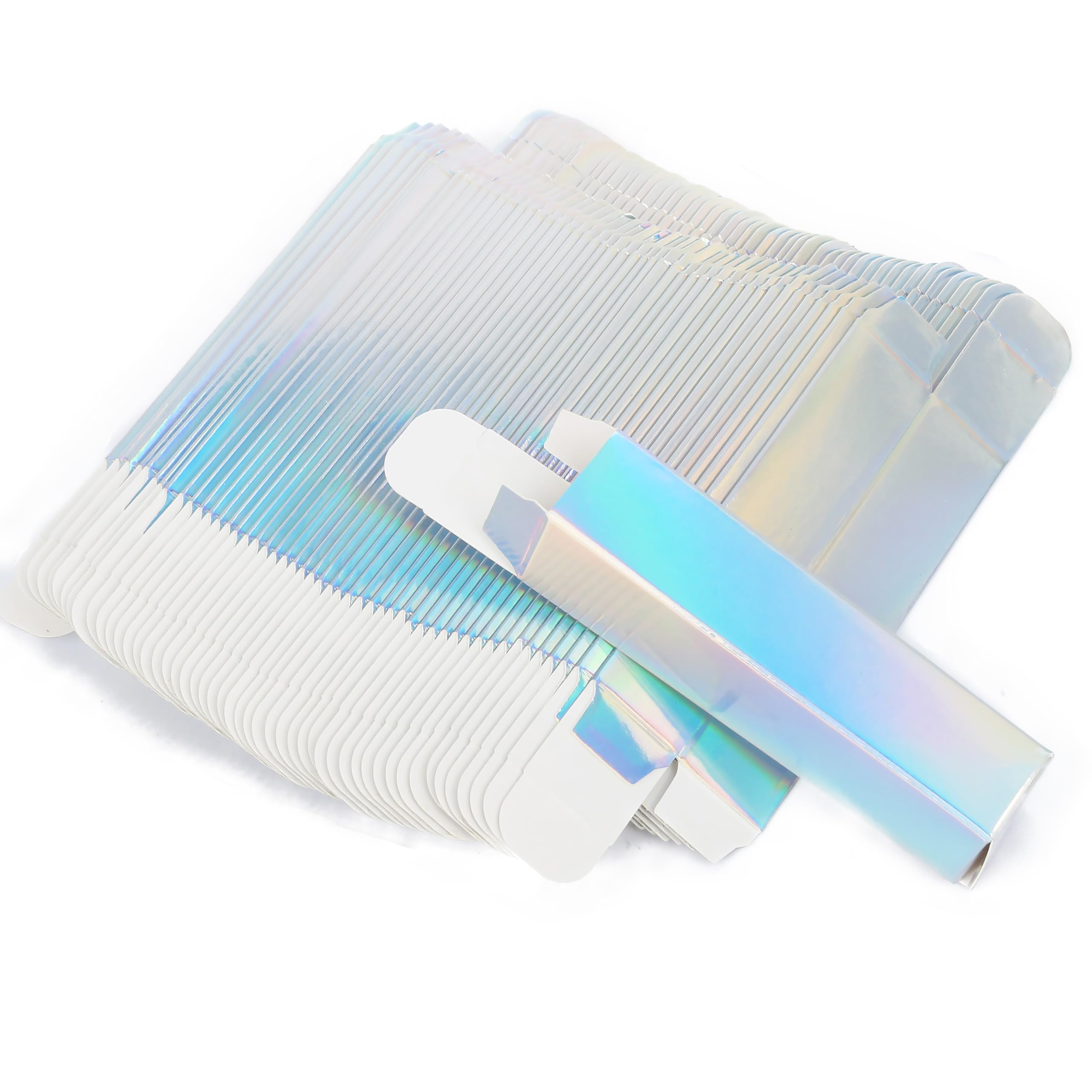 COSIDEA 50pcs 23 * 23 * 103mm lip gloss Craft Silver paper box Small packing boxes 350gms for pack mascara