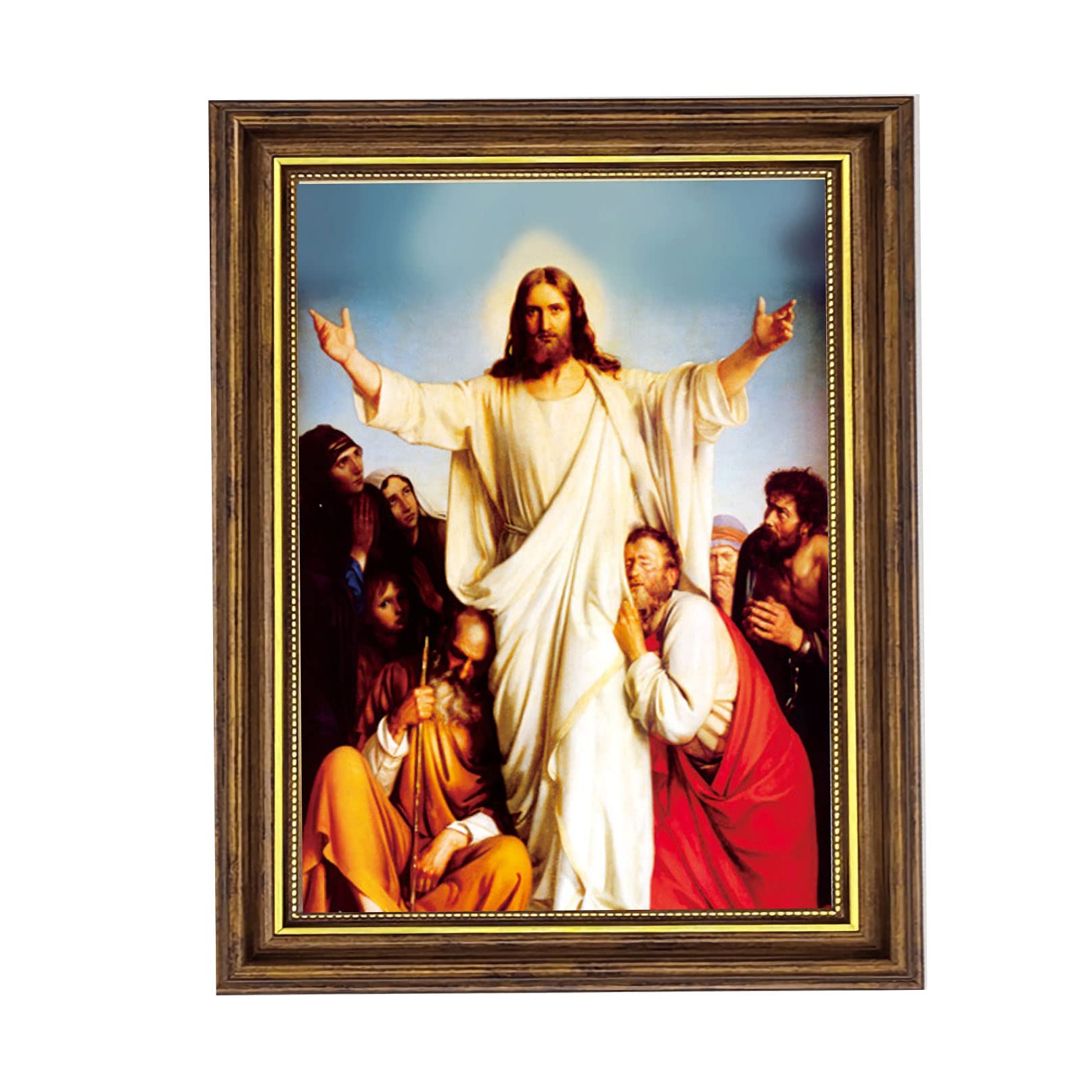 Rileyson Divine Mercy Jesus Christ 3D Picture, Holographic Poster Jesus Painting, Religious Christian Holy Wall Art Decor For Ho