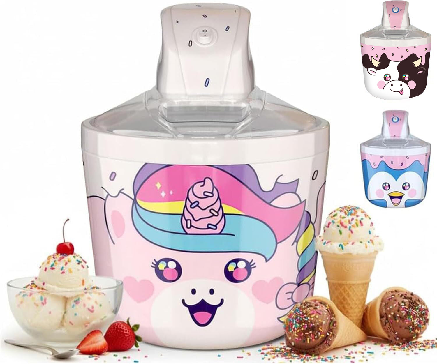 Electric Ice Cream Maker Machine for Kids – Countertop Soft Serve