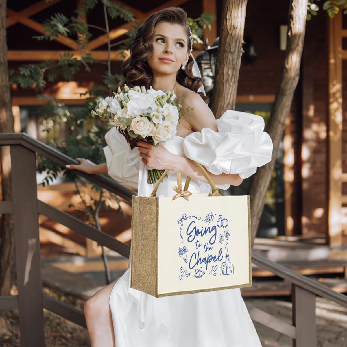 Bride Bag, Bride Gifts, Bridal Shower Gifts, Going To The Chapel Future Mrs, Bride s Engagement Canvas Tote Bag, Wedding Bachelo