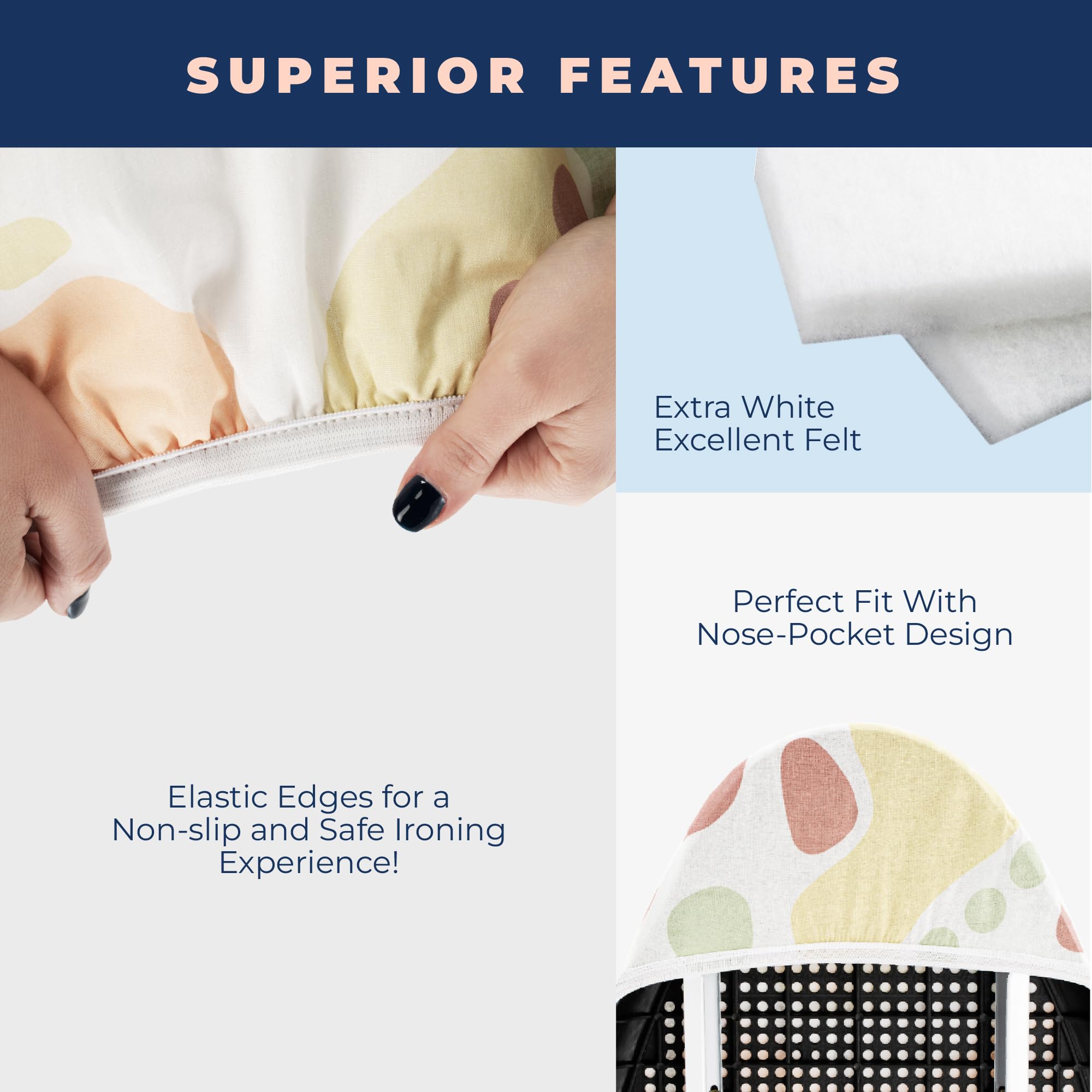 Happhom Ironing Board Cover And Pad Extra Thick Heavy Duty Padded 4 Layers Non Stick Scorch And Stain Resistant 15X54 And 3 Fast