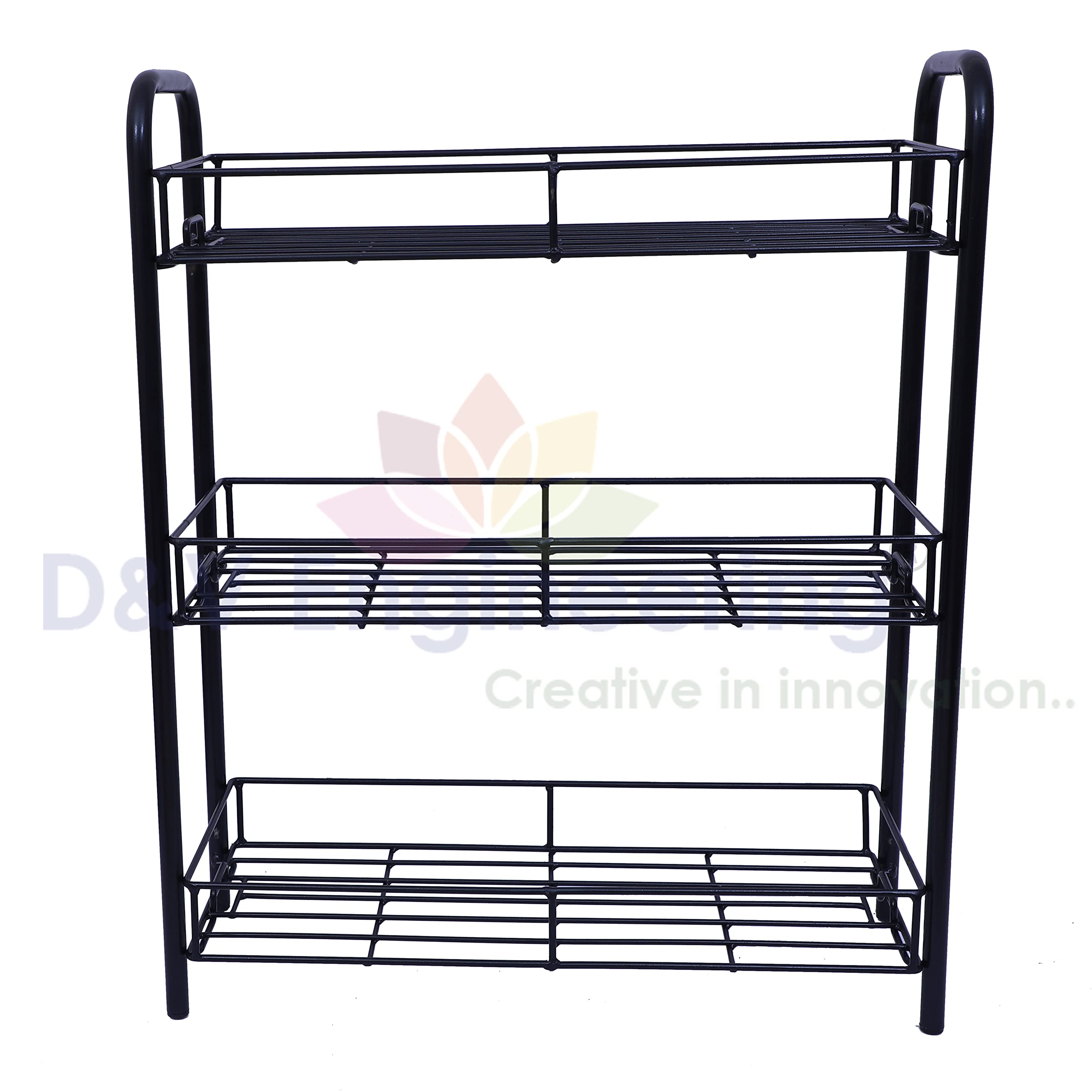 D&V ENGINEERING 3-Tier Kitchen Storage Shelf Shelves Holder Stand Rack, Kitchen Countertop Storage Shelf Organizer, Kitchen Spic