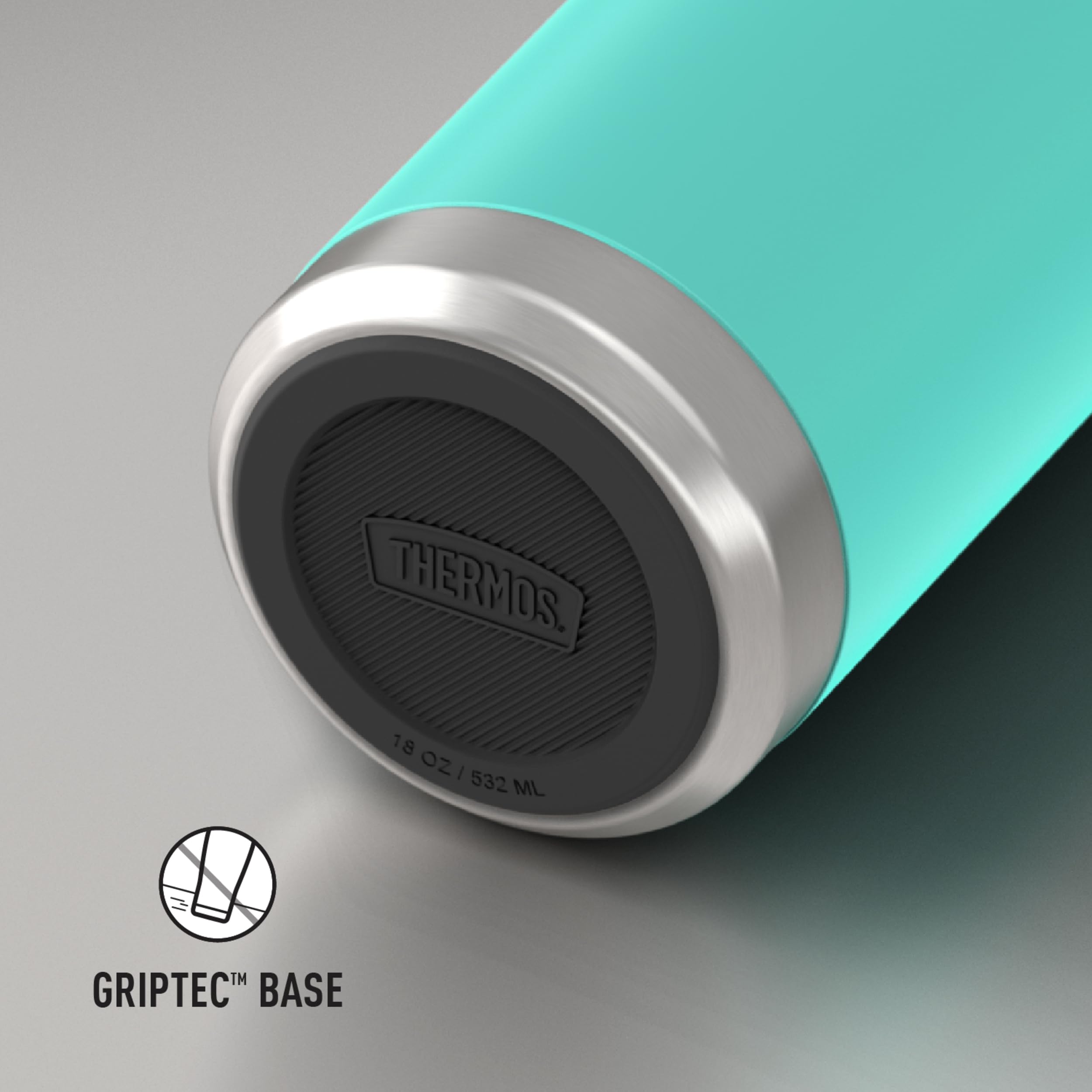 Thermos Icon Series Insulated Water Bottle With Straw Lid - 18 Ounce, Seafoam - Stainless Steel Vacuum Insulated Water Bottle Wi