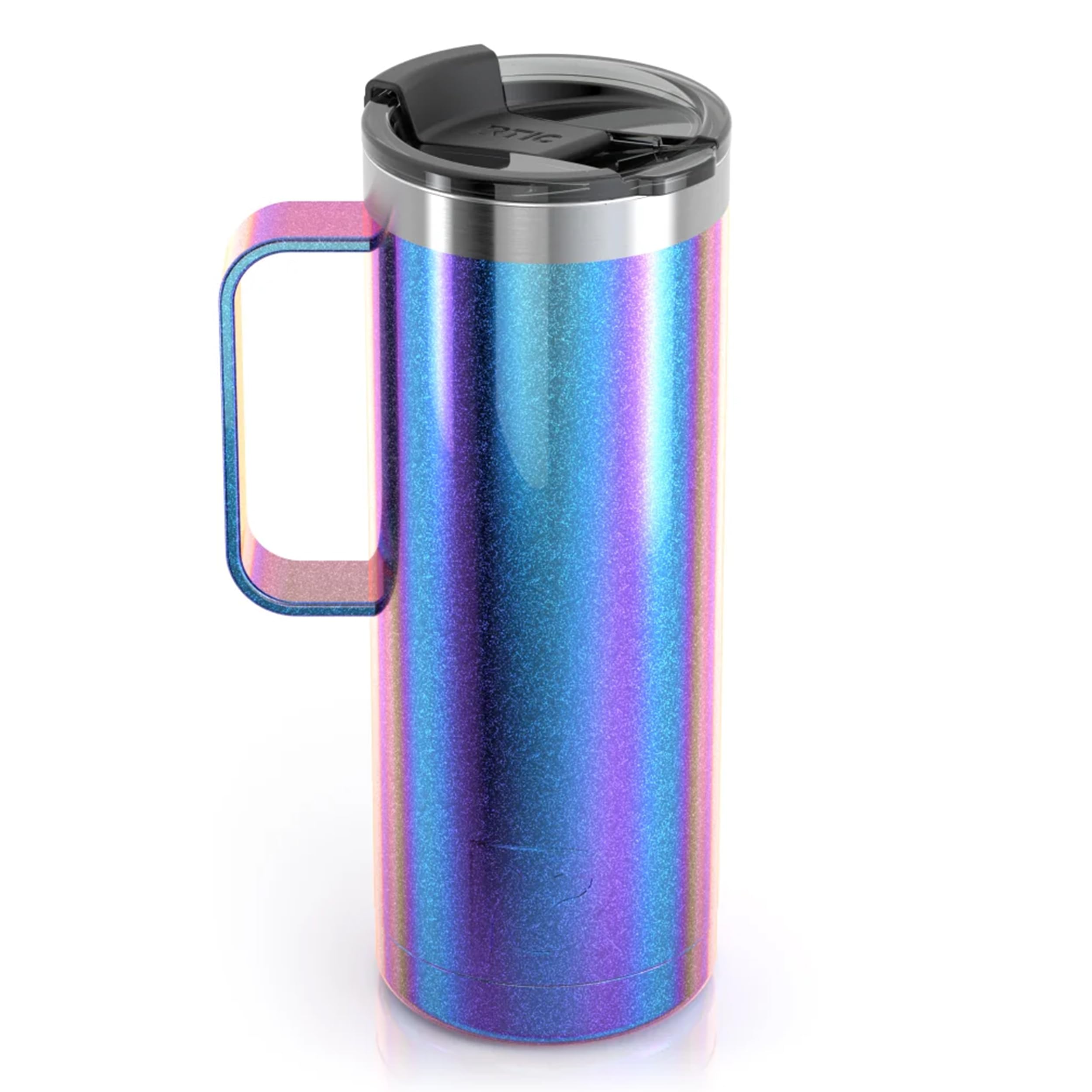 RTIC 20 oz Coffee Travel Mug with Lid and Handle, Stainless Steel Vacuum-Insulated Mugs, Leak, Spill Proof, Hot Beverage and Col