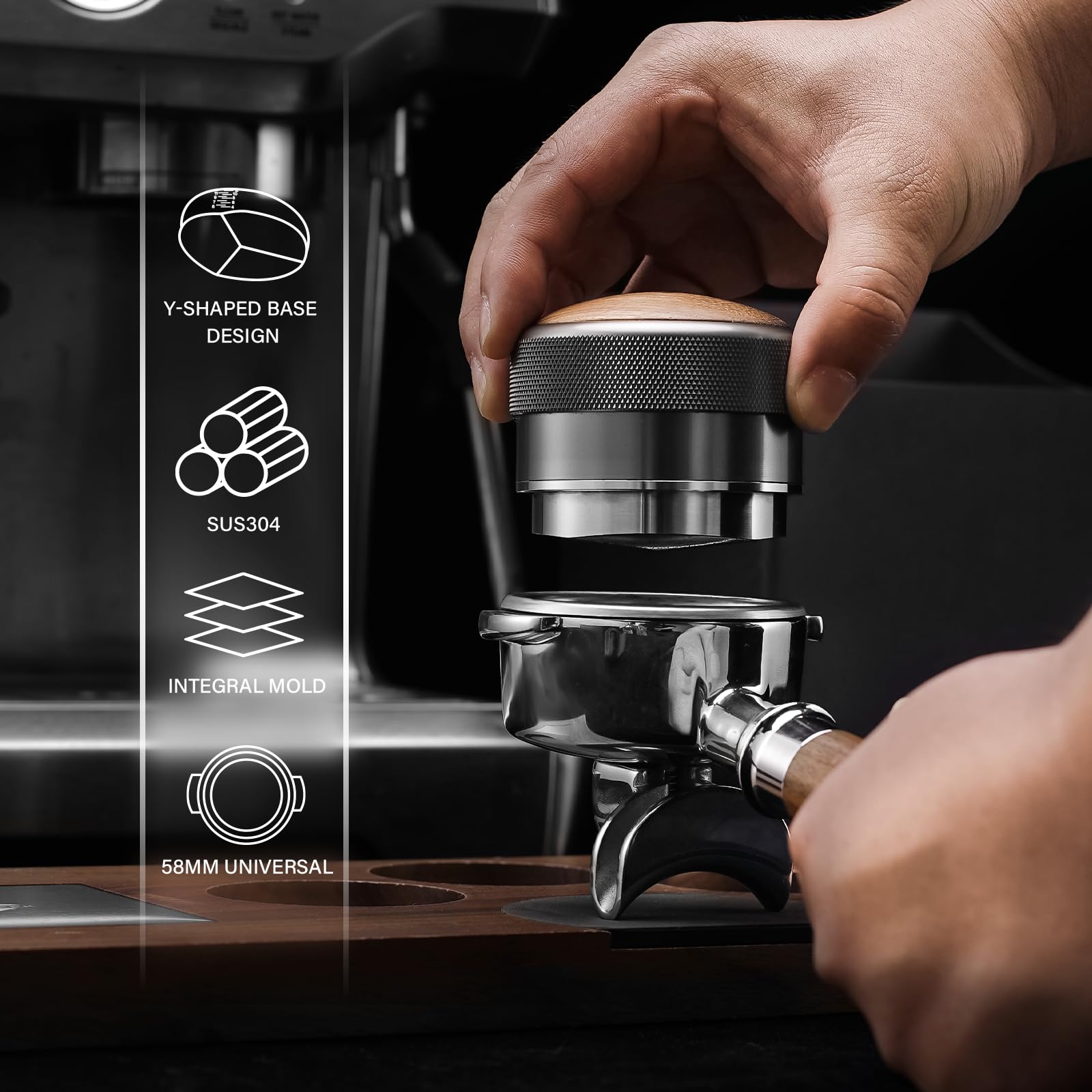 Crosscreek 58Mm Espresso Distributor | Adjustable Depth Fits All 58Mm Espresso Portafilter | Breville/Rancilio/La Marzocco | Sta