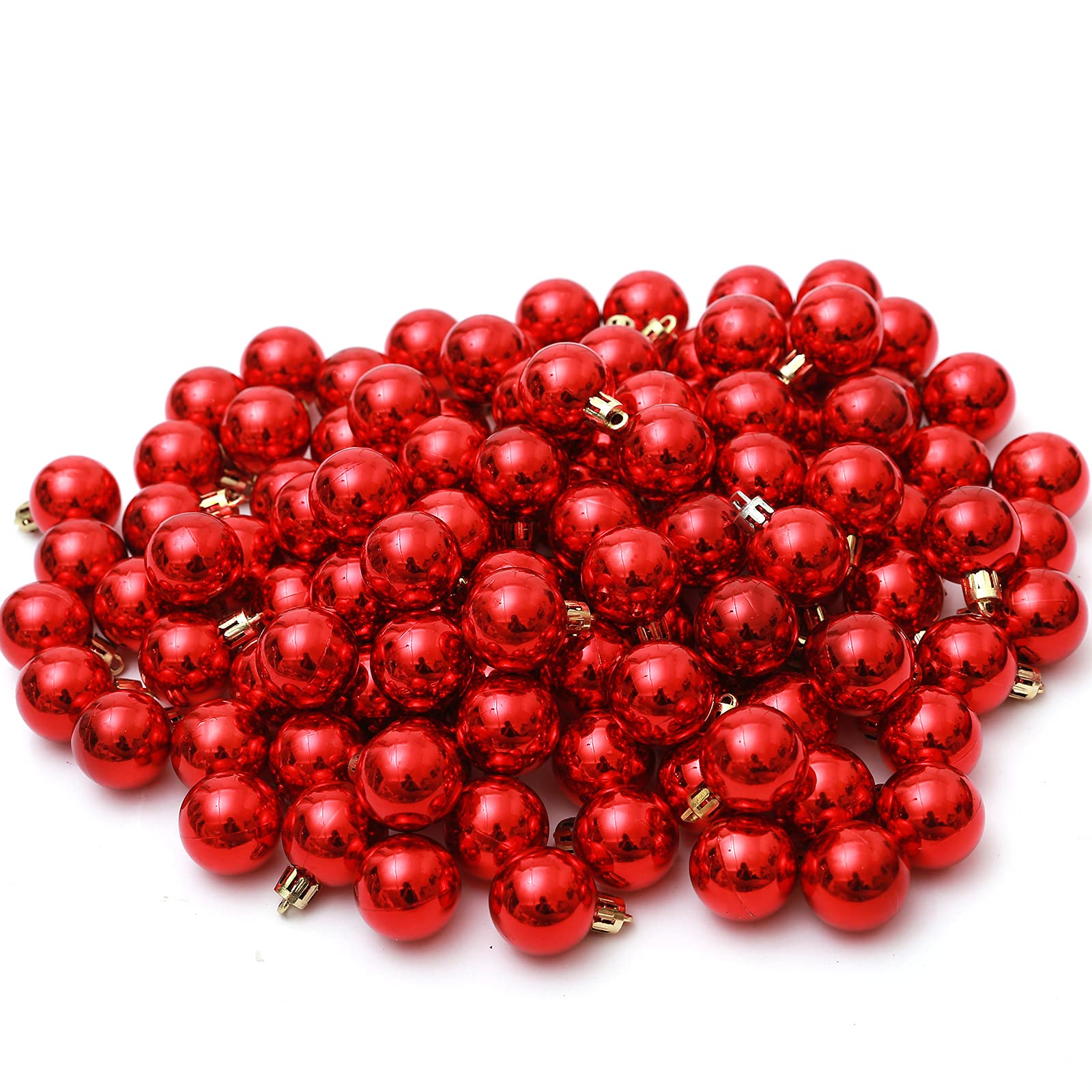 TKYGU Christmas Ball Ornaments Red 144 pcs/1.18 inches Christmas Tree Balls, Used for Christmas Holidays, Wedding Party Decorati