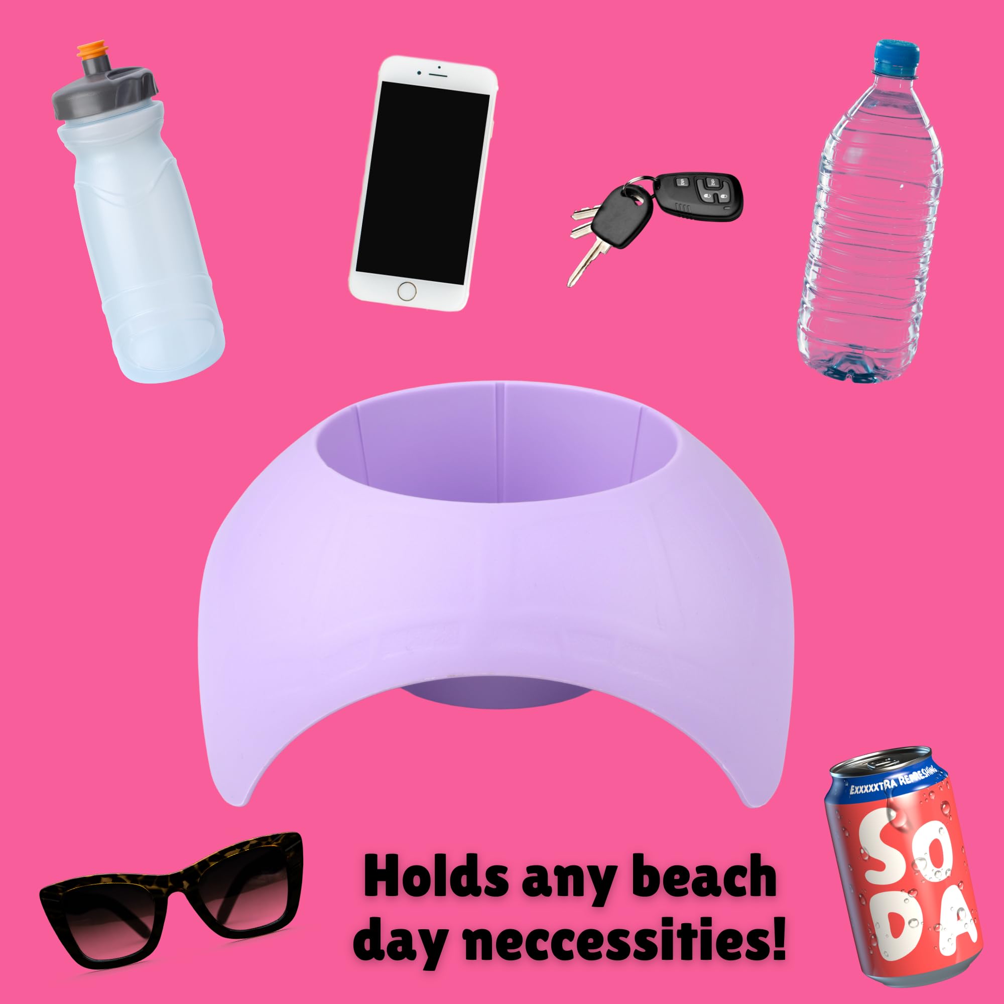 Beach Vacation Essentials, Turtleback Sand Coaster Cup Holder, Pack Of 4