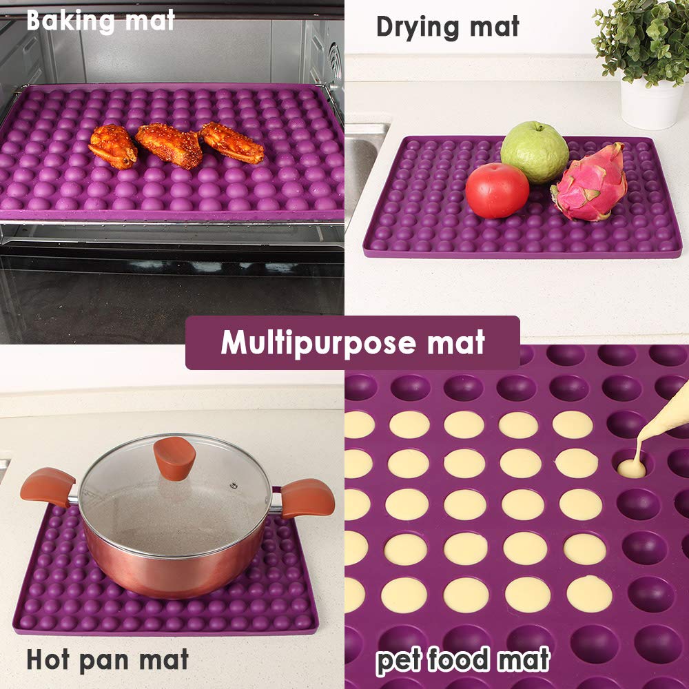 Webake Mini Round Silicone Molds, Semi Sphere Gummy Candy Molds, Baking Mat Cooking Sheet For Pets, Dog Treat Pan, Baking Mold S