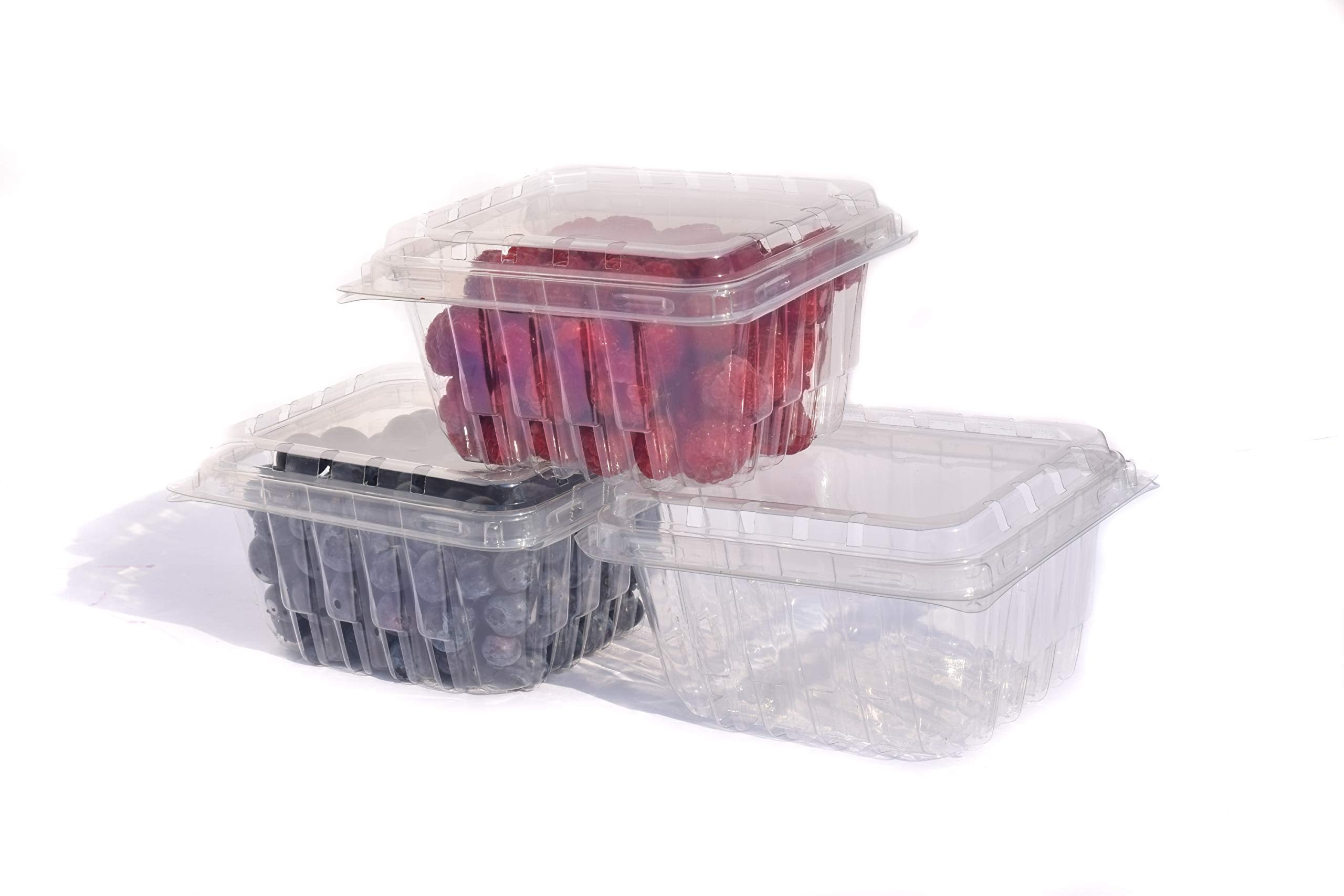 35 Pack - Plastic Berry Basket/Produce Containers - Pint Size For Blueberries, Raspberries, Strawberries