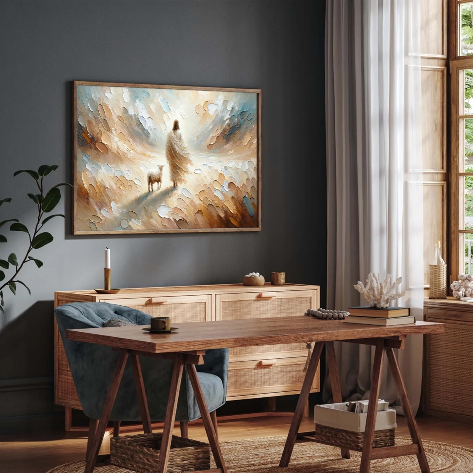 Jesus Lamb Wall Art Painting Set Of One Christian Scripture Wall Decor Pictures The Lost Sheep Poster Bible Verse Canvas Wall Ar