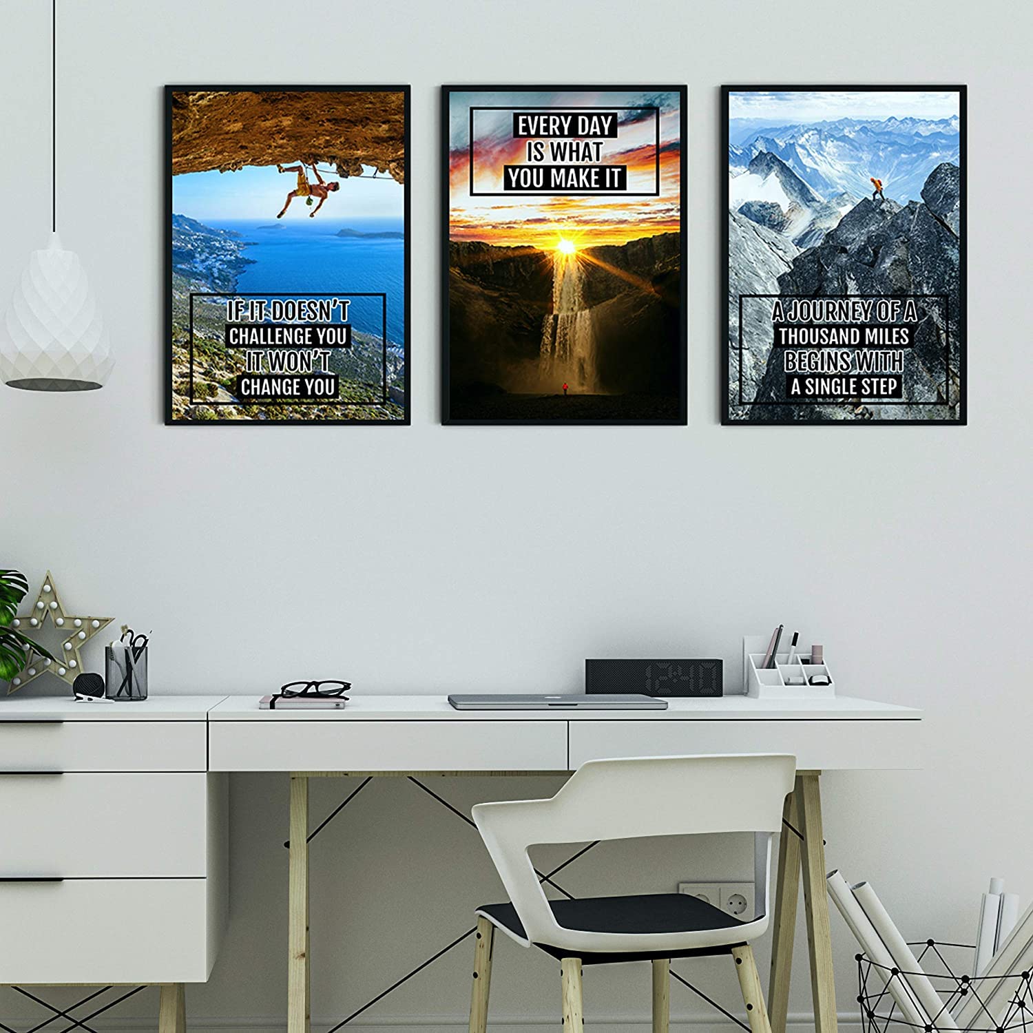 Kartmen Inspirational Wall Art | Motivational Wall Art | Inspirational Wall Decor - Set Of 6 (12X 18) ( Multicolor)