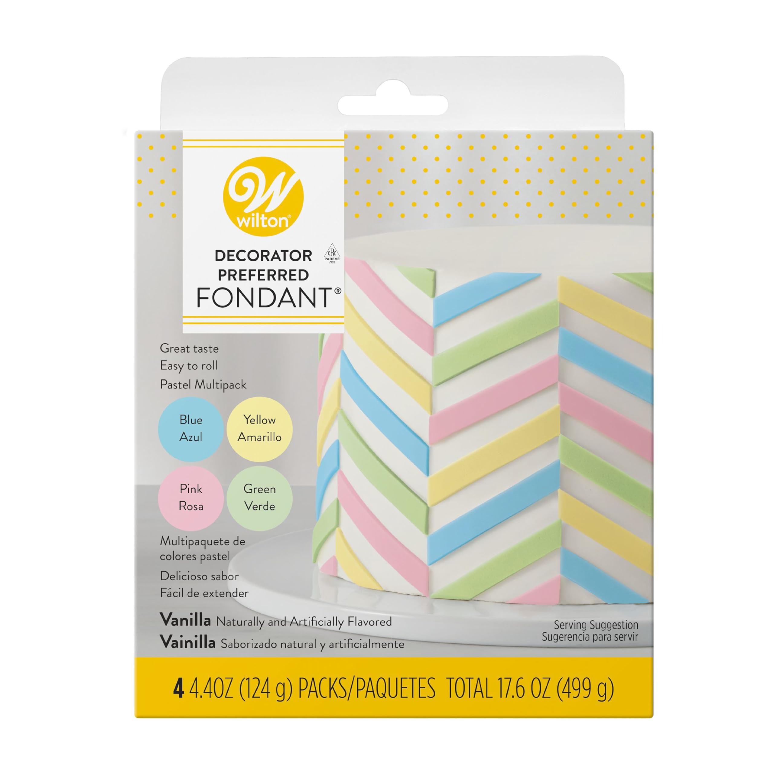Wilton Decorator Preferred Pastel Fondant, Fondant Icing 4 Count(Pack Of 1)