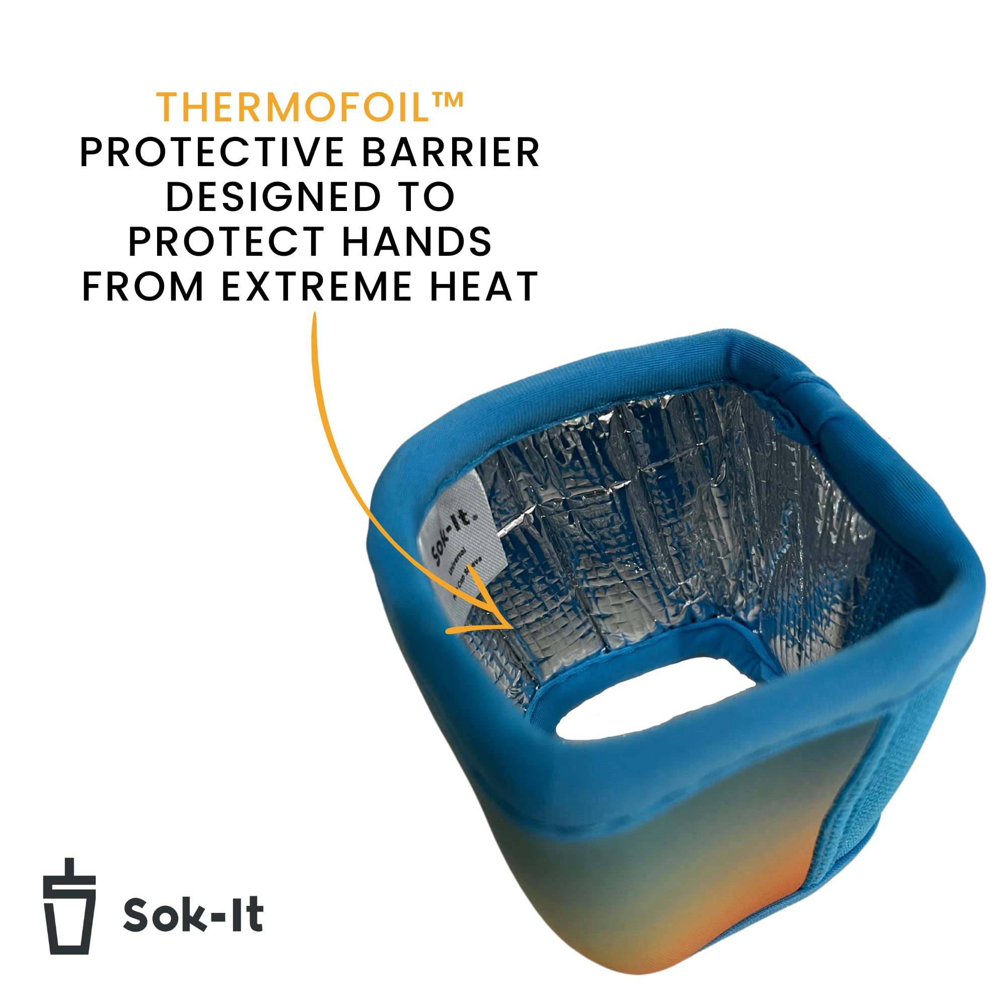 Sok It Hot Sok Reusable Neoprene Insulator Sleeve For Hot Coffee And Tea Cups (Diamond Back, One Size Coffee Sleeve)