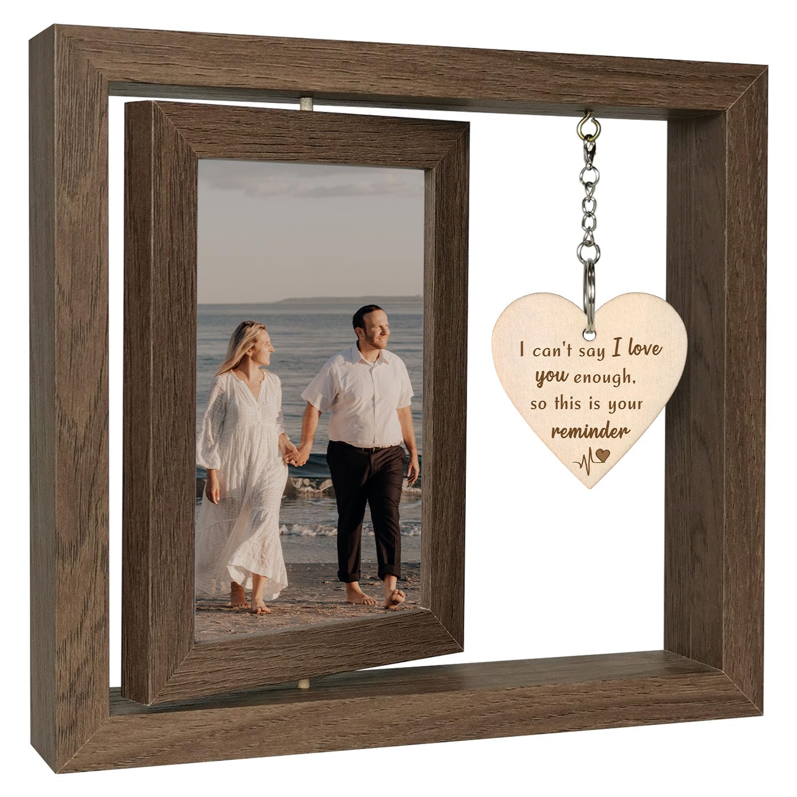 EYITUPC I Can t Say I Love You Enough - So This is Your Reminder Rotating Picture Frame, Sentimental I Love You Reminder Gifts f