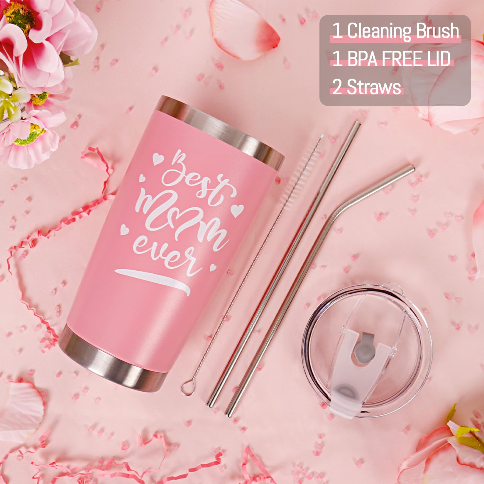 Fanunny Best Mom Ever Gifts from Son Daughter, Happy Birthday Christmas Mothers Day Ideas Gift for Women Inspirational Thank You