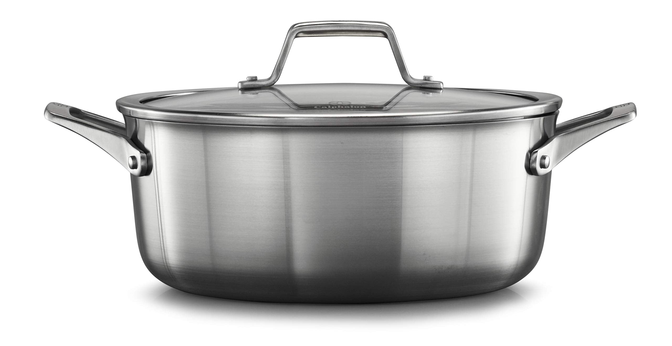 Calphalon 2029622 Premier Stainless Steel 5-Quart Dutch Oven With Cover, Silver