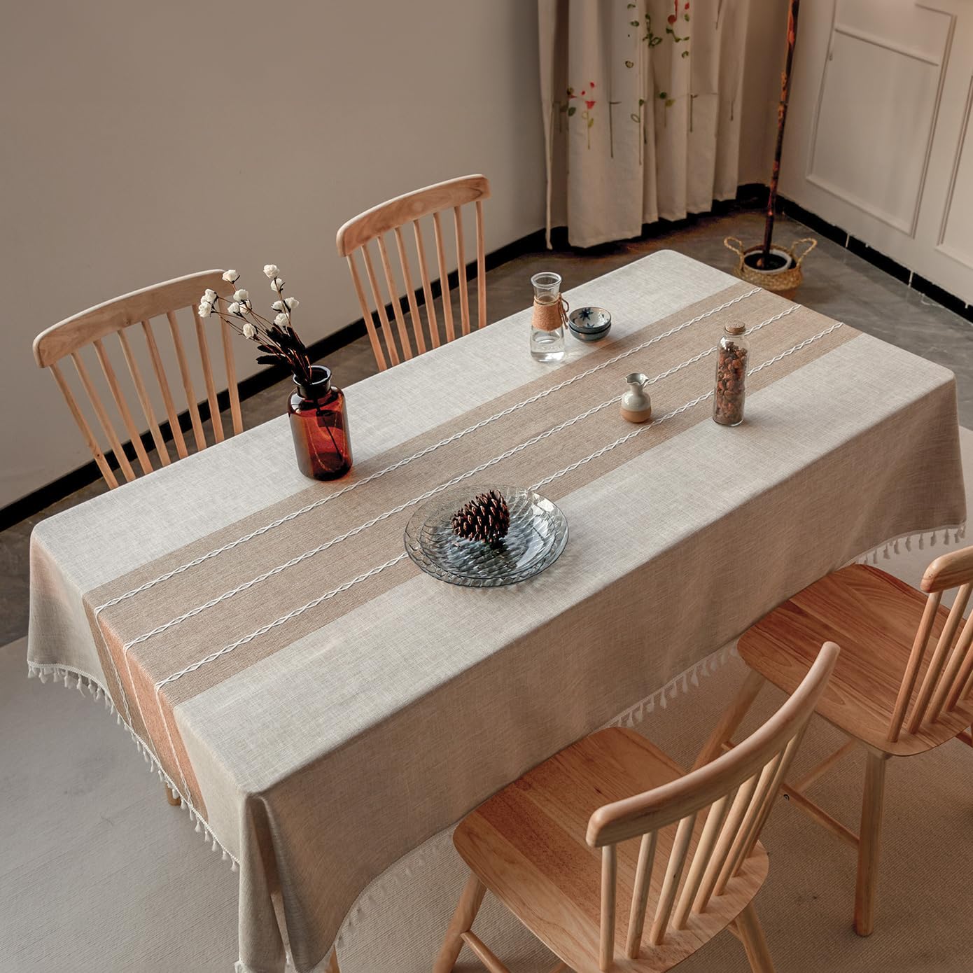 Deep Dream Tablecloths, Waterproof Table Cloth, Linens Wrinkle Free Anti-Fading, Rustic Table Cover Decoration For Kitchen Dinni