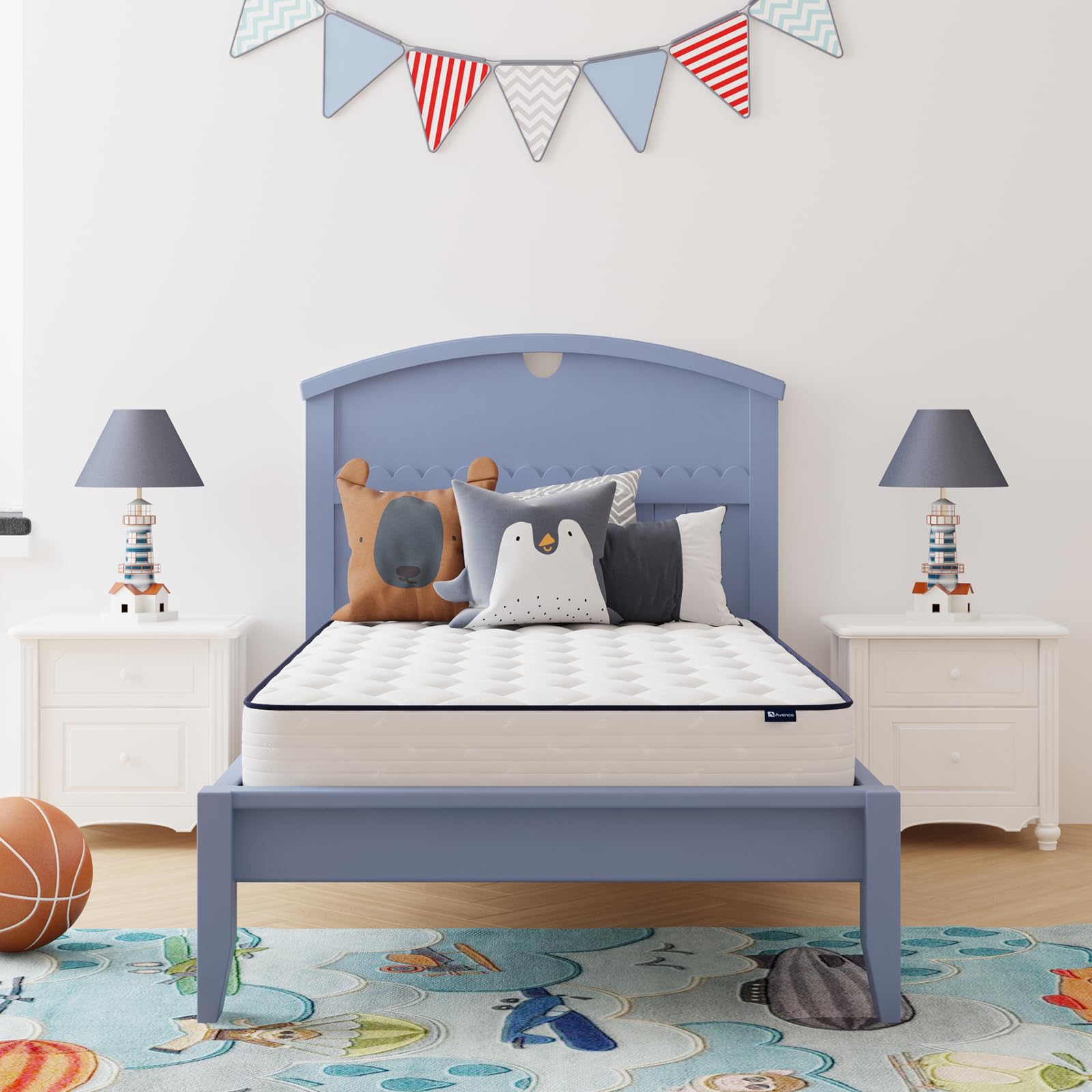 Avenco 8 Inch Full Mattress, Full Bed Mattress In A Box, Medium Soft, Breathable Fabric Cover & Adaptive Support, Certipur-Us Ce