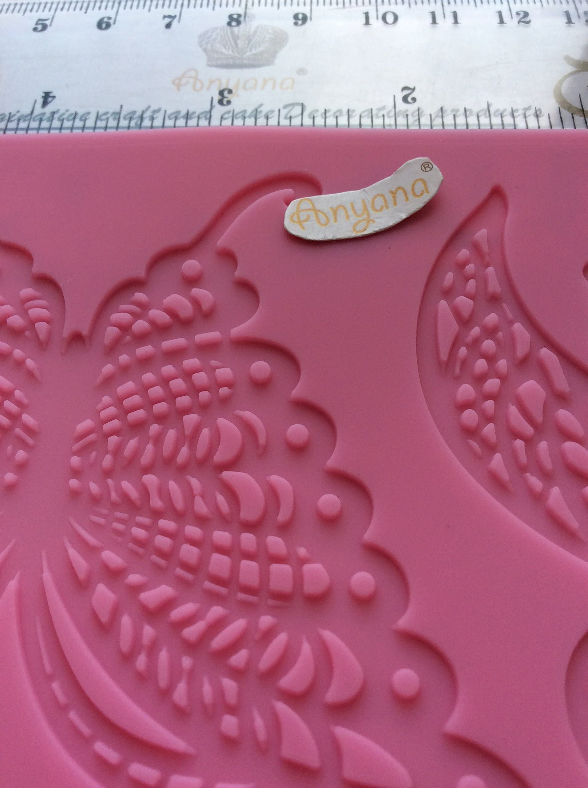 Anyana Sugar Edible Butterfly Dragonfly Lace Cake Silicone Embossing Mat Texture Fondant Impression Lace Mat Decorating Mold Gum