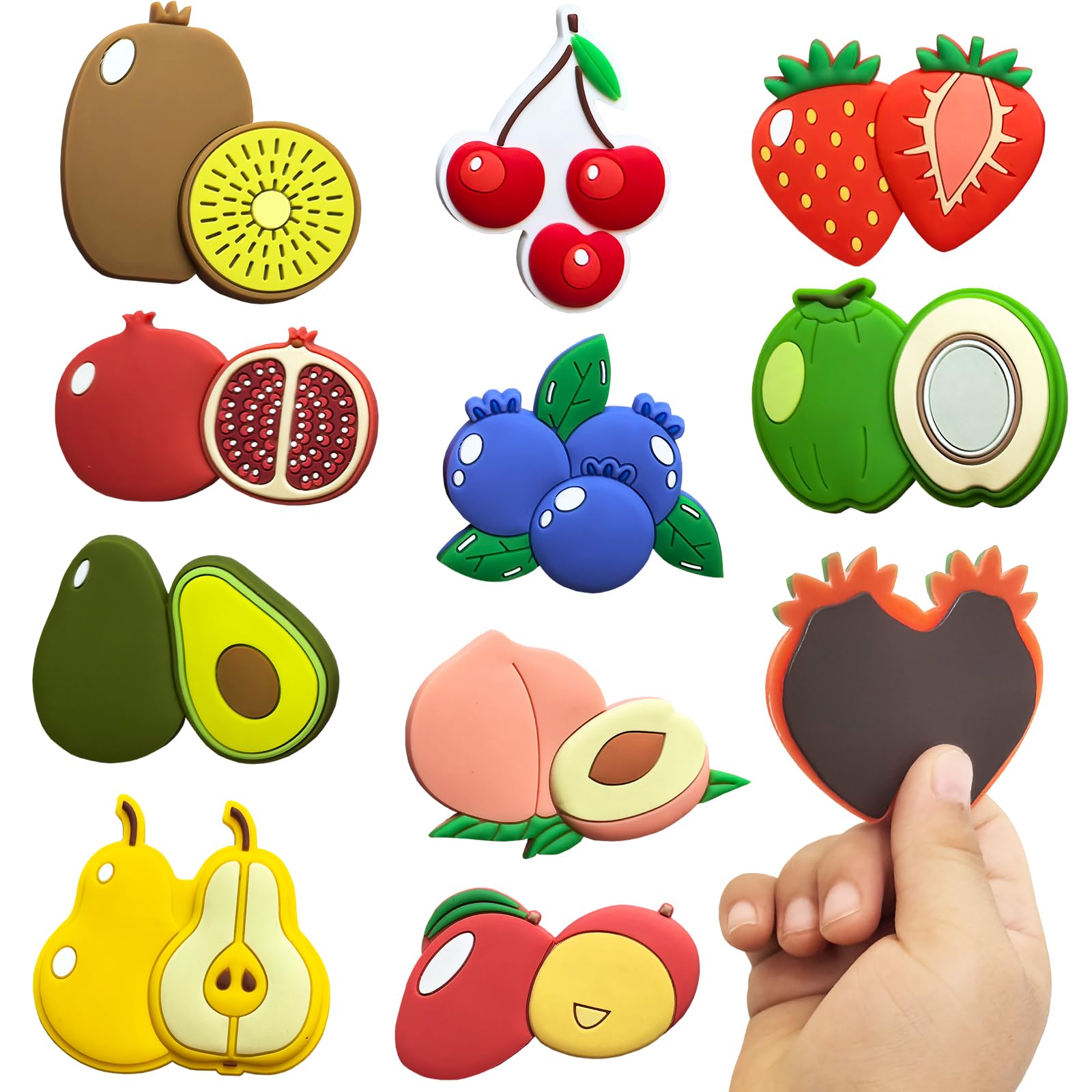 Refrigerator Magnets for Todders Babies Kids, Fruit Magnets for Fridge Whiteboard