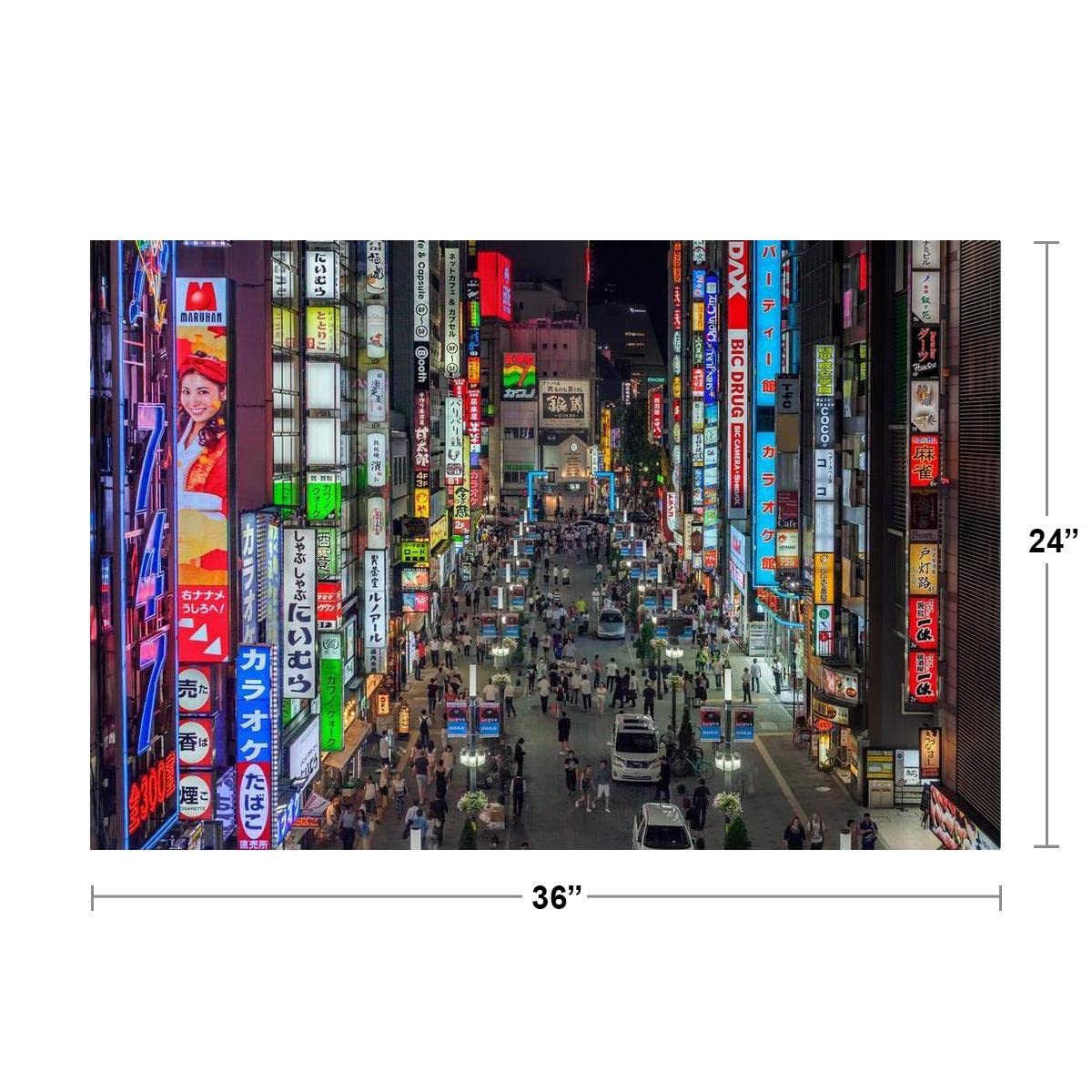 Kabukicho Lights Shinjuku District Tokyo Japan Photo Photograph Cool Wall Art Print Poster 36X24
