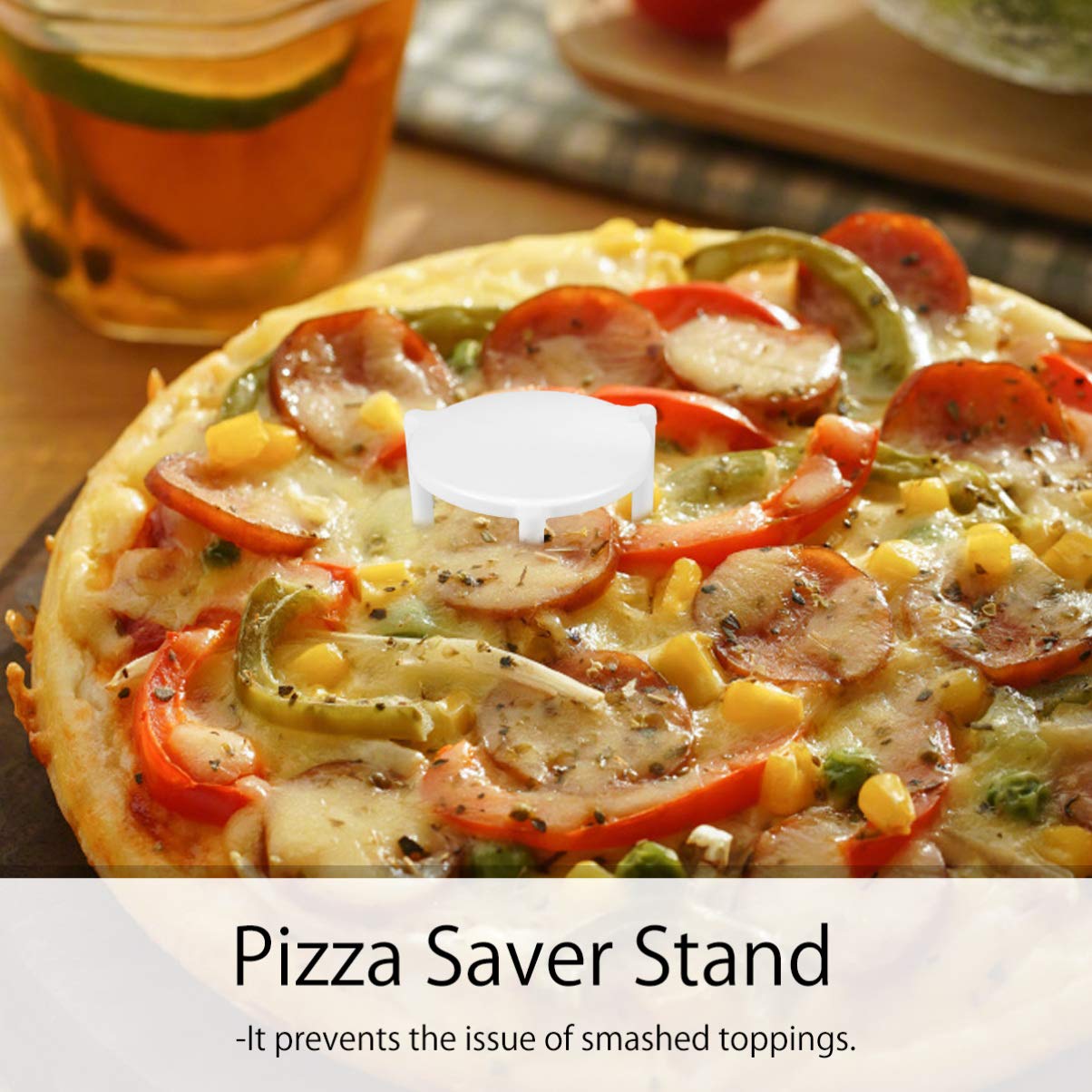 Toyvian 100Pcs Pizza Saver Stand White Plastic Pizza Tripod Stack For Restaurant Container Pizza Boxes