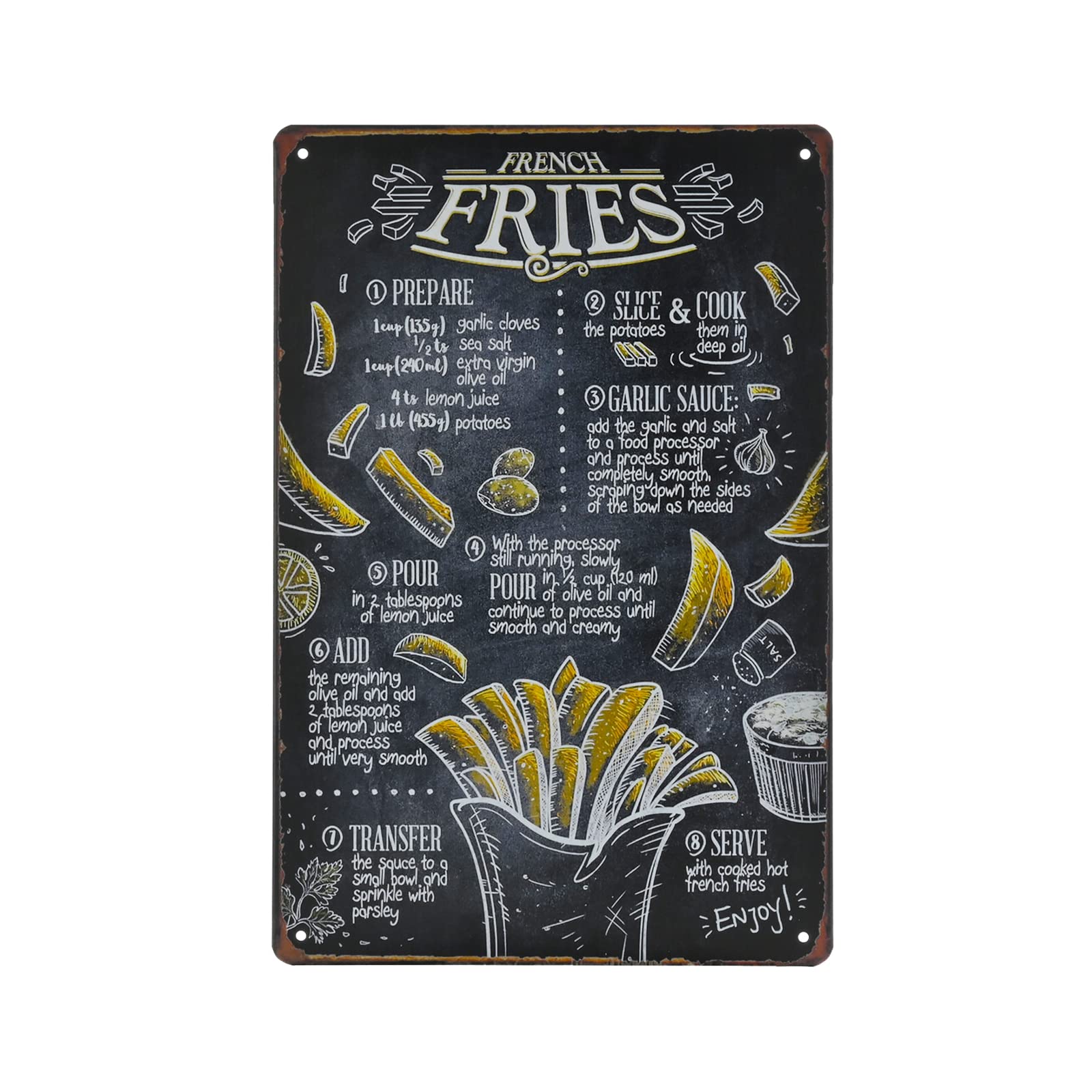 Food Vintage Tin Sign - Gingerbread Cookies Retro Metel Sign - Wall Decor wall sign for Kitchen Bakery Cafe Restaurant