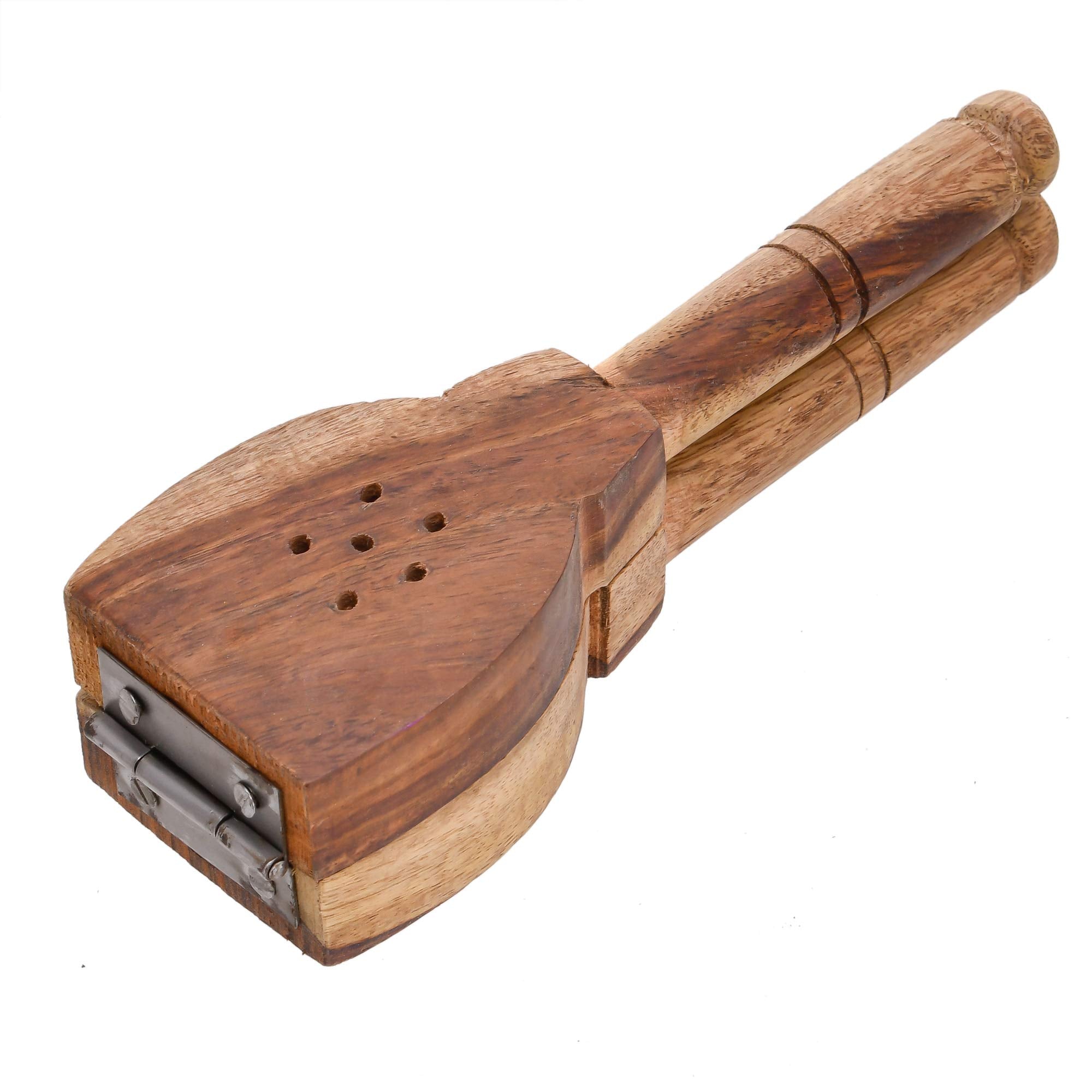 VismayS Wooden Lemon Squeezer Nimbu Nichod Handmade 19 Cm Strong Grip Kitchen Bar Restaurant Use