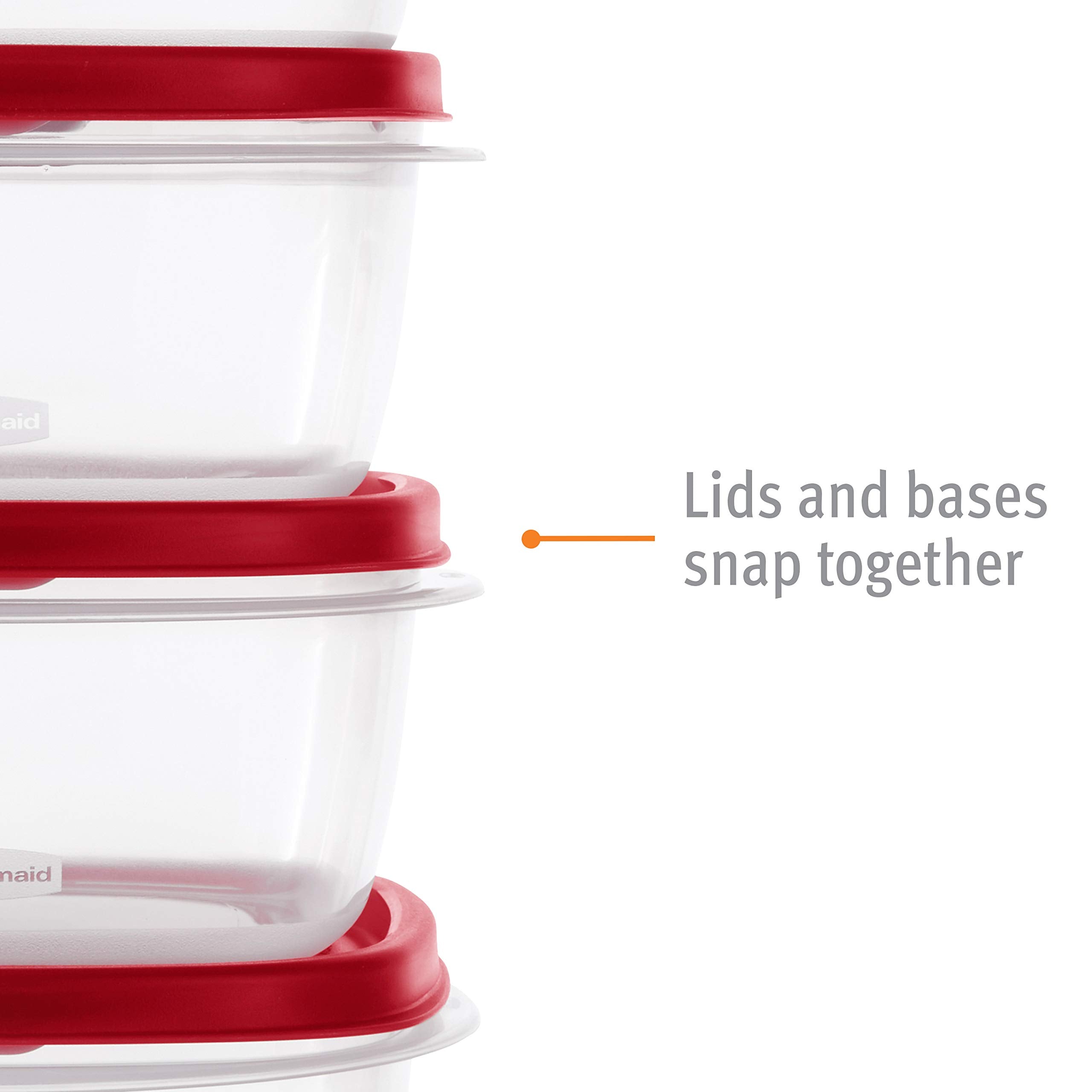 Rubbermaid 2030328 Easy Find Vented Lid Food Storage Container, 3-Cup (4)