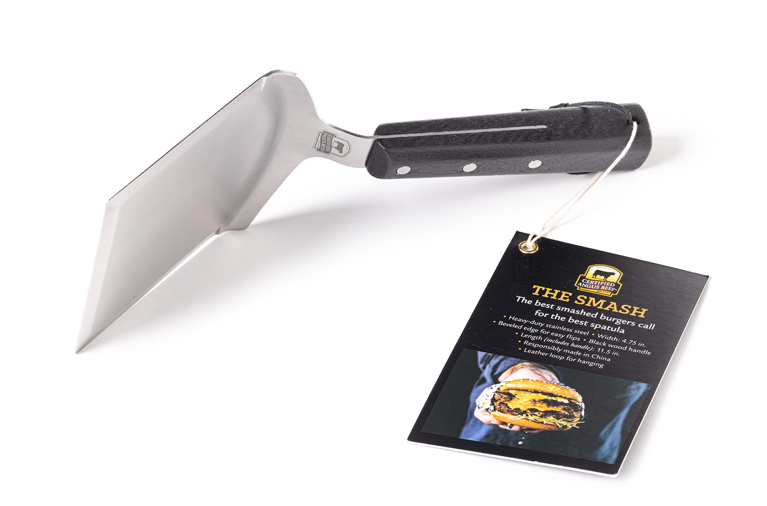 Certified Angus Beef The Smash - Big Smash Burger Spatula Heavy Duty Stainless Steel Burger Smasher Tool For Griddle Accessories
