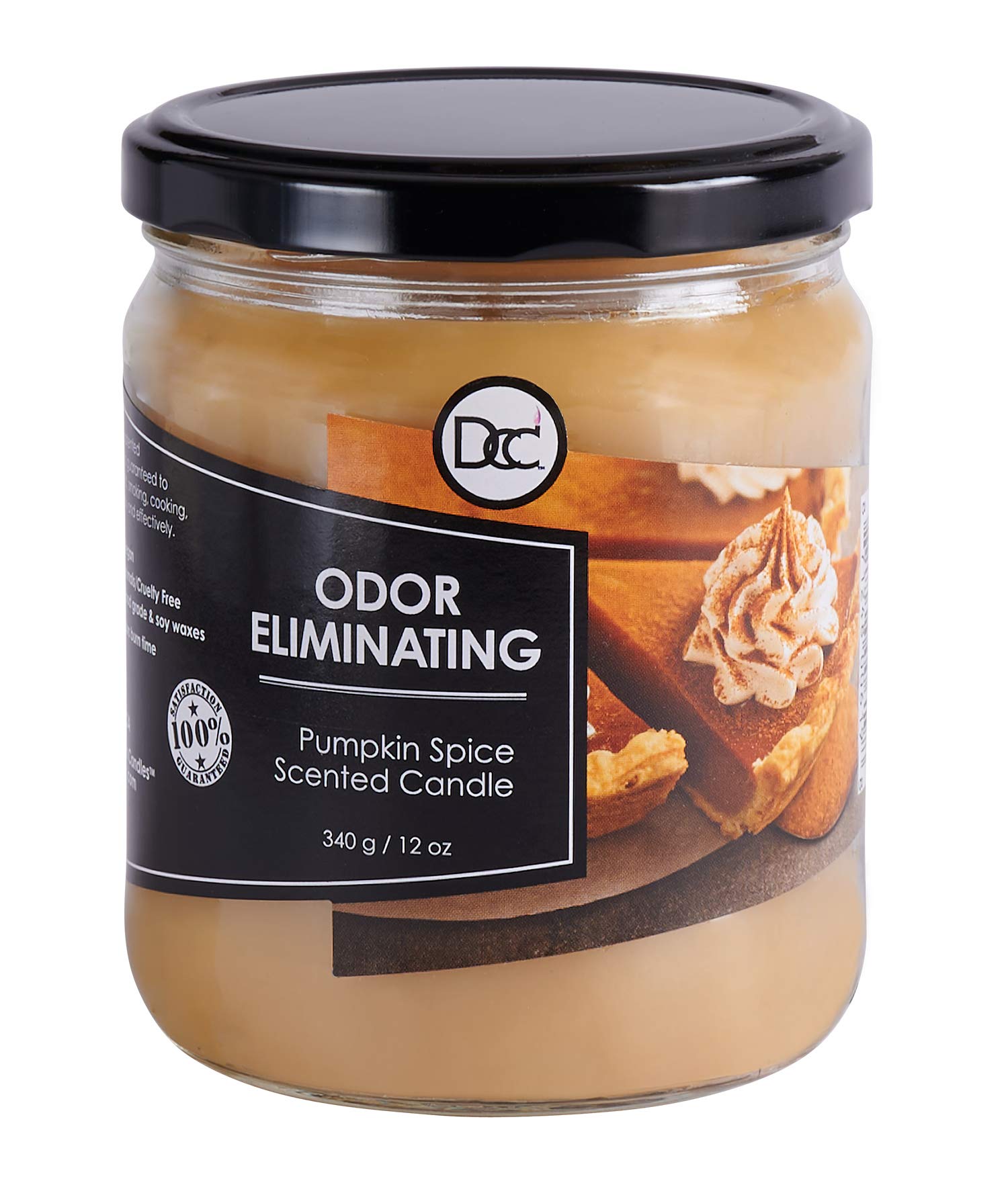 Pumpkin Spice Odor Eliminating Highly Fragranced Candle - Eliminates 95% of Pet, Smoke, Food, and Other Smells Quickly - Up to 8