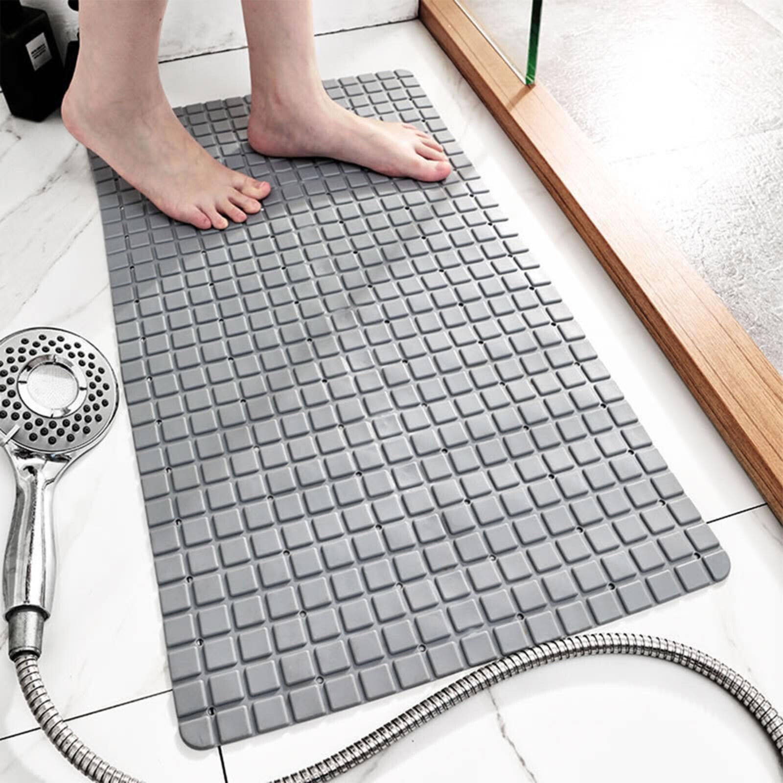 ISTARA Bathroom Mat Bath Mat Non Slip Shower Mat, Bathtub Mat Non Slip, Anti Slip Shower Mat Bath Mat with Suction Cup and Drain