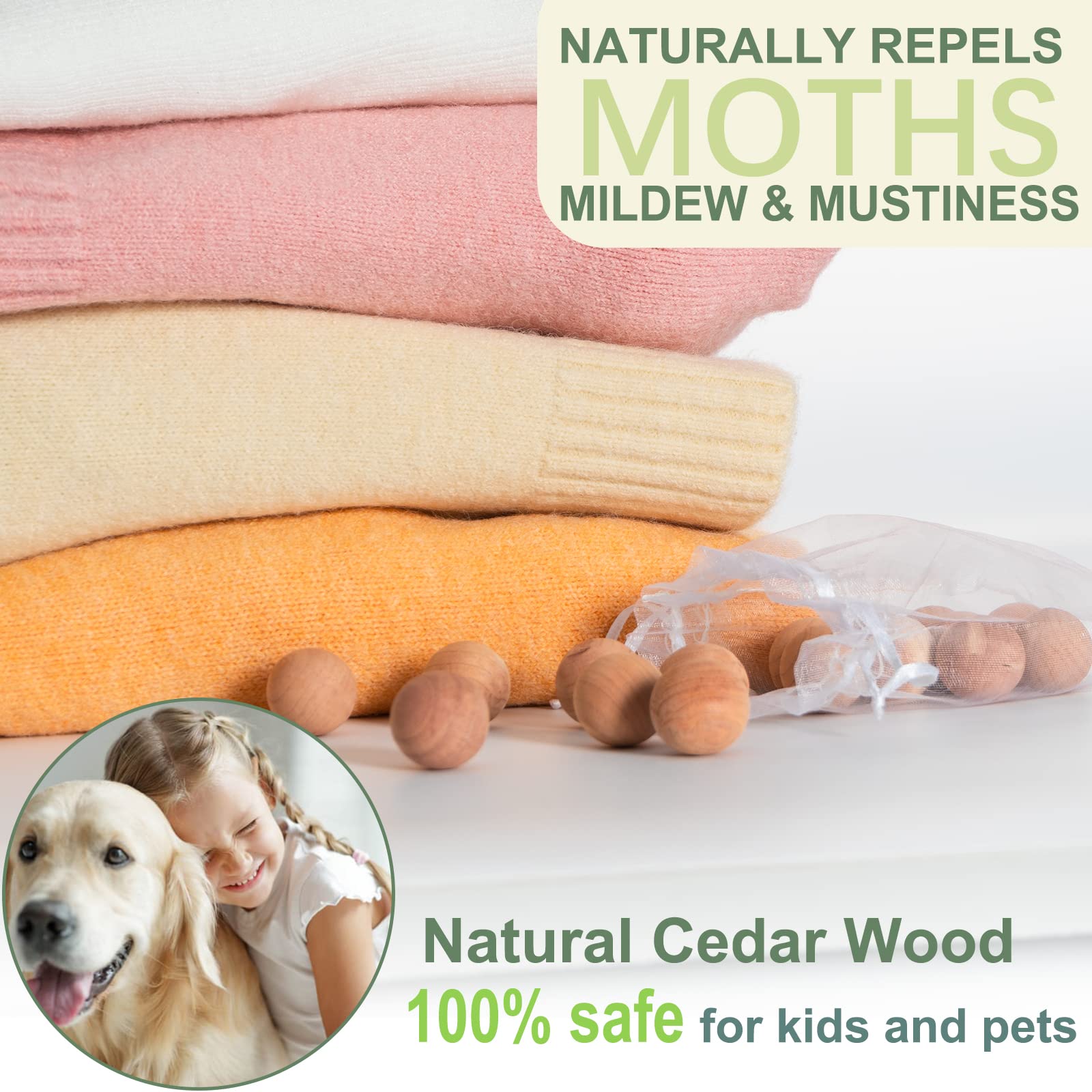 22L Cashmere Sweater Storage Bag And Natural Cedar Ball | Breathable Cashmere Protection Pouch Friendly For Merino Wool/Knit Swe