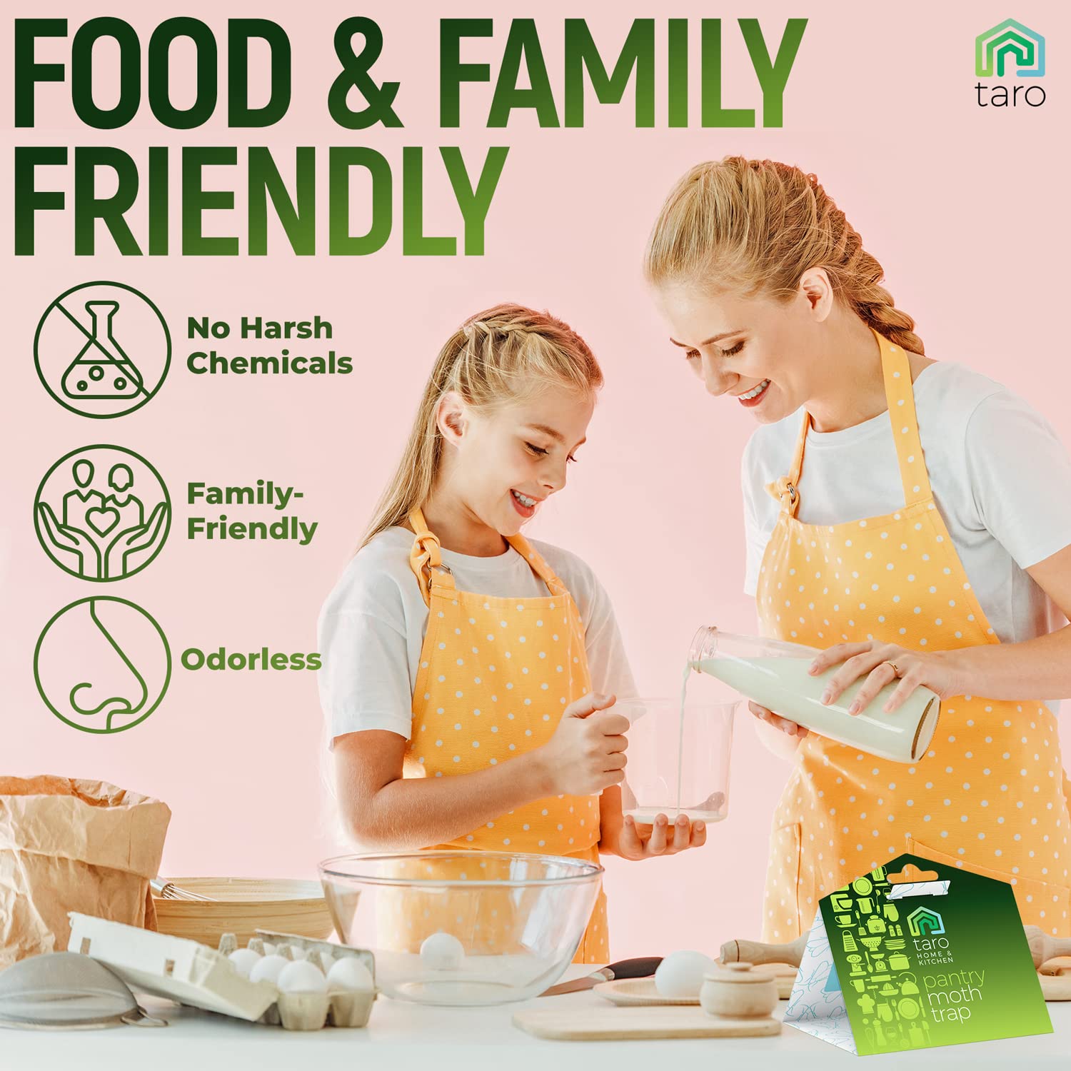 Taro 6-Pack Maximum Strength Pantry Moth Traps, Pantry Moth Killer, Moth Traps For House Pantry, Keep Moth Away With Taro Moth K