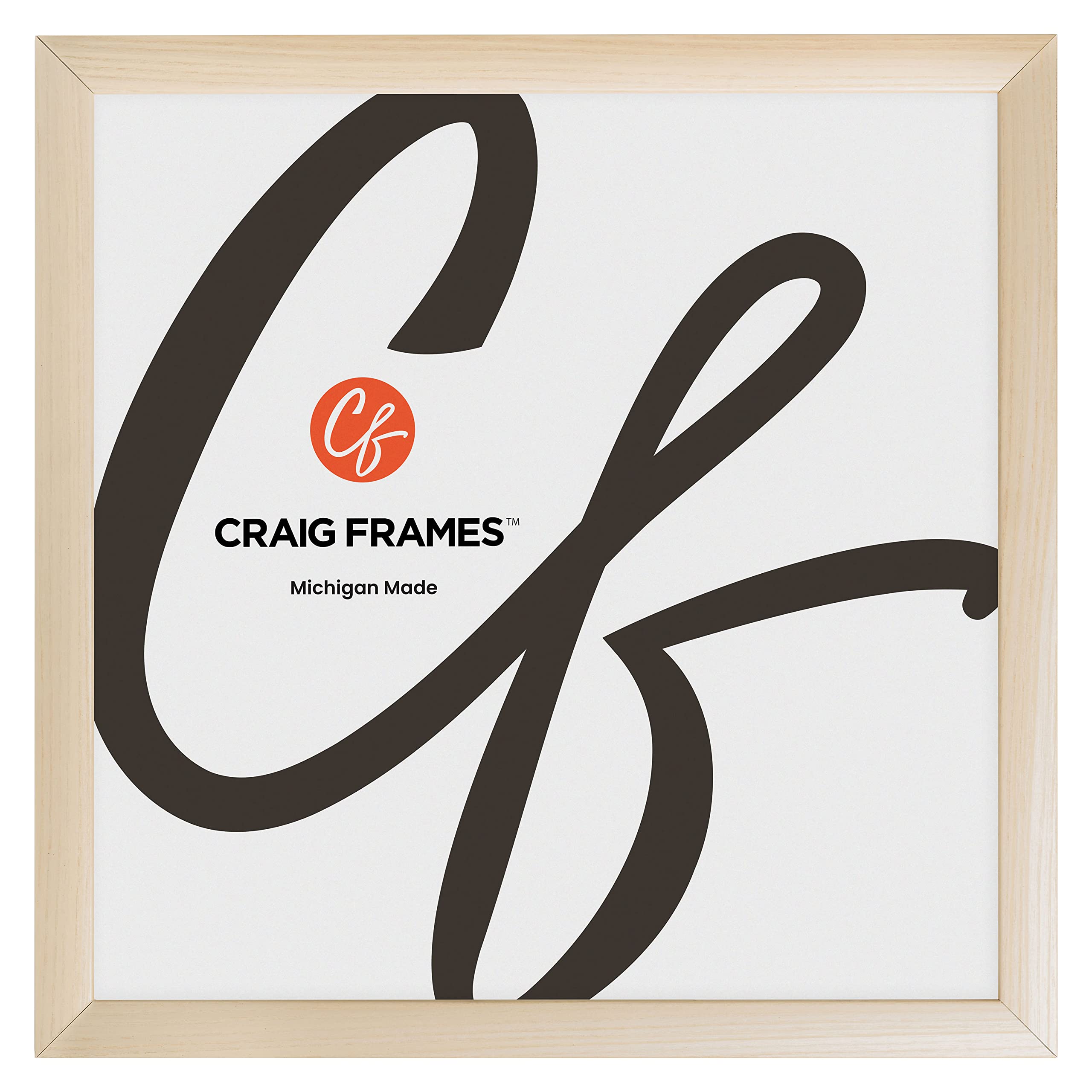 Craig Frames Contemporary, 16x16 Picture Frame, Natural
