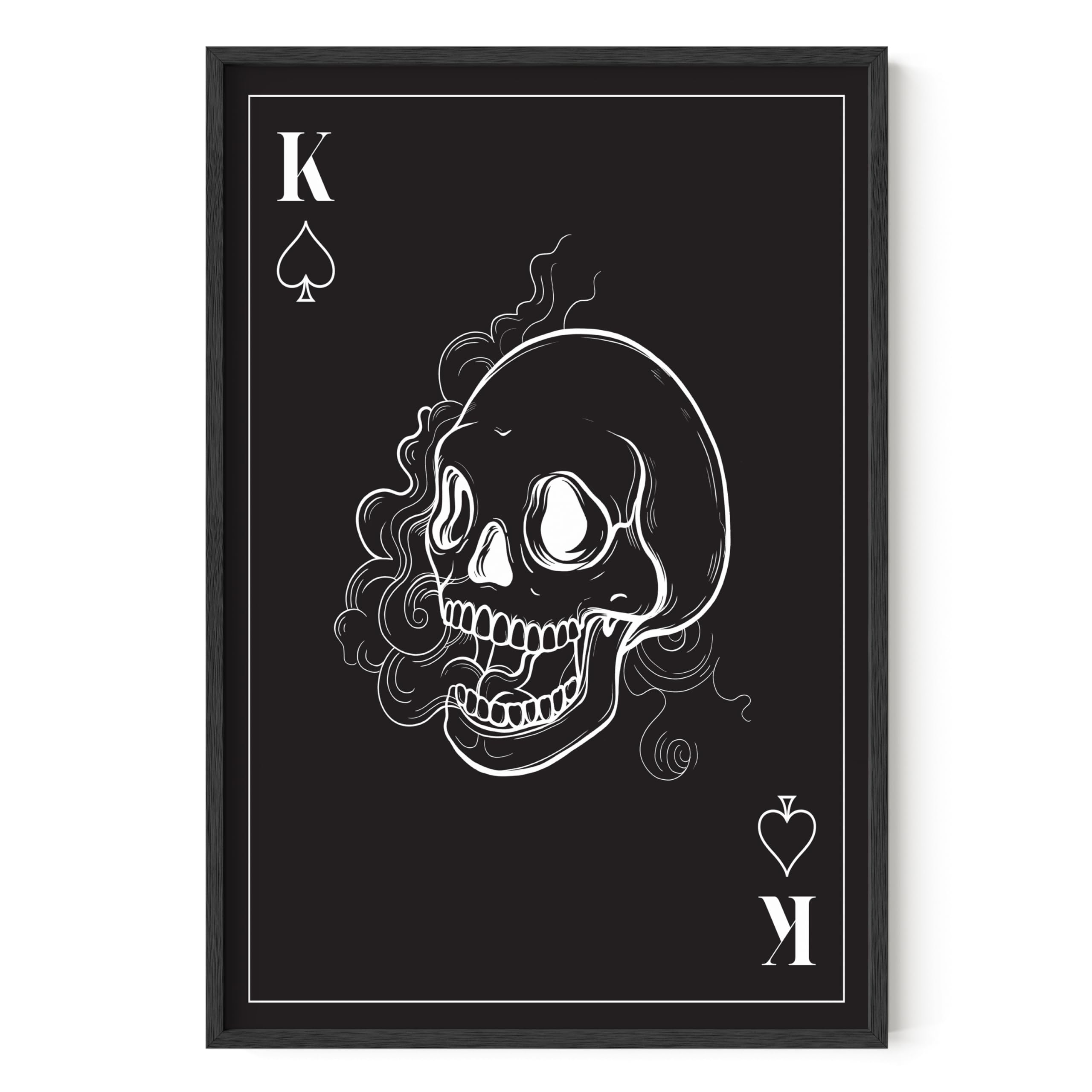 Haus And Hues Skull Poster - Skull Art Halloween Print Spooky Picture, Skeleton Art Creepy Wall Art, Skeleton Poster Halloween P