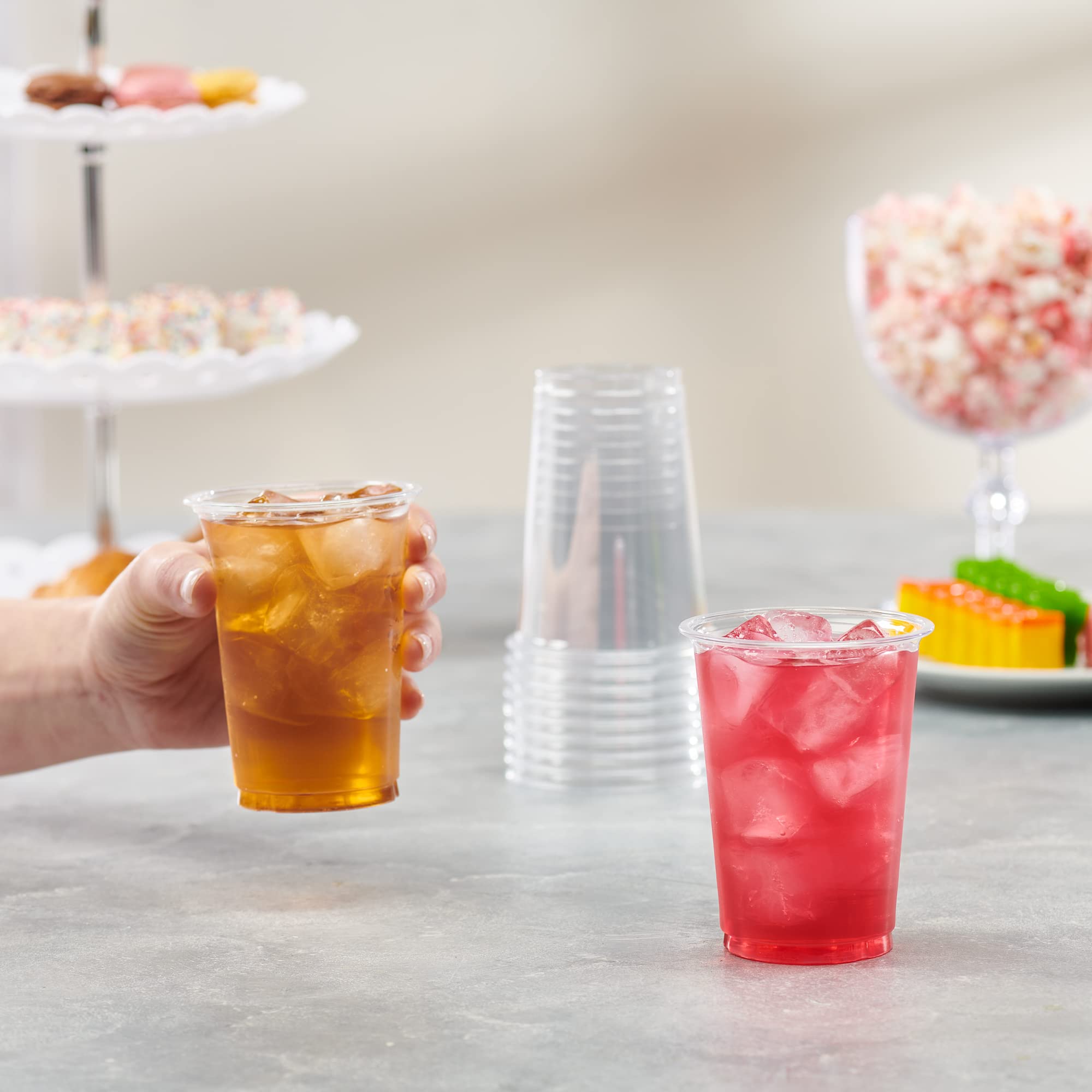 Comfy Package [10 Oz. - 100 Pack Crystal Clear Pet Plastic Cups