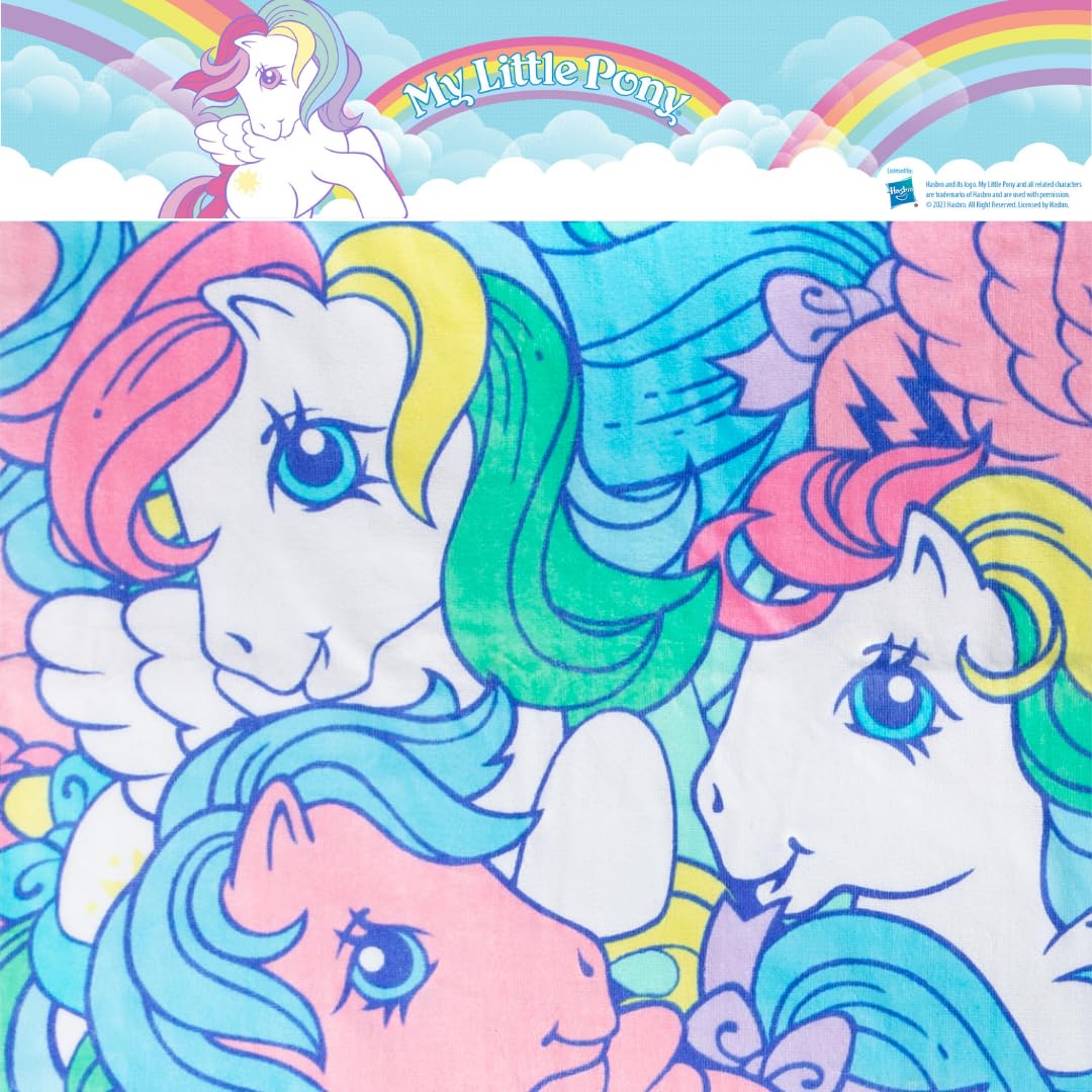 Franco My Little Pony Retro Super Soft Cotton Bath/Pool/Beach Towel, 60 In X 30 In, (Official Licensed My Little Pony Product) C