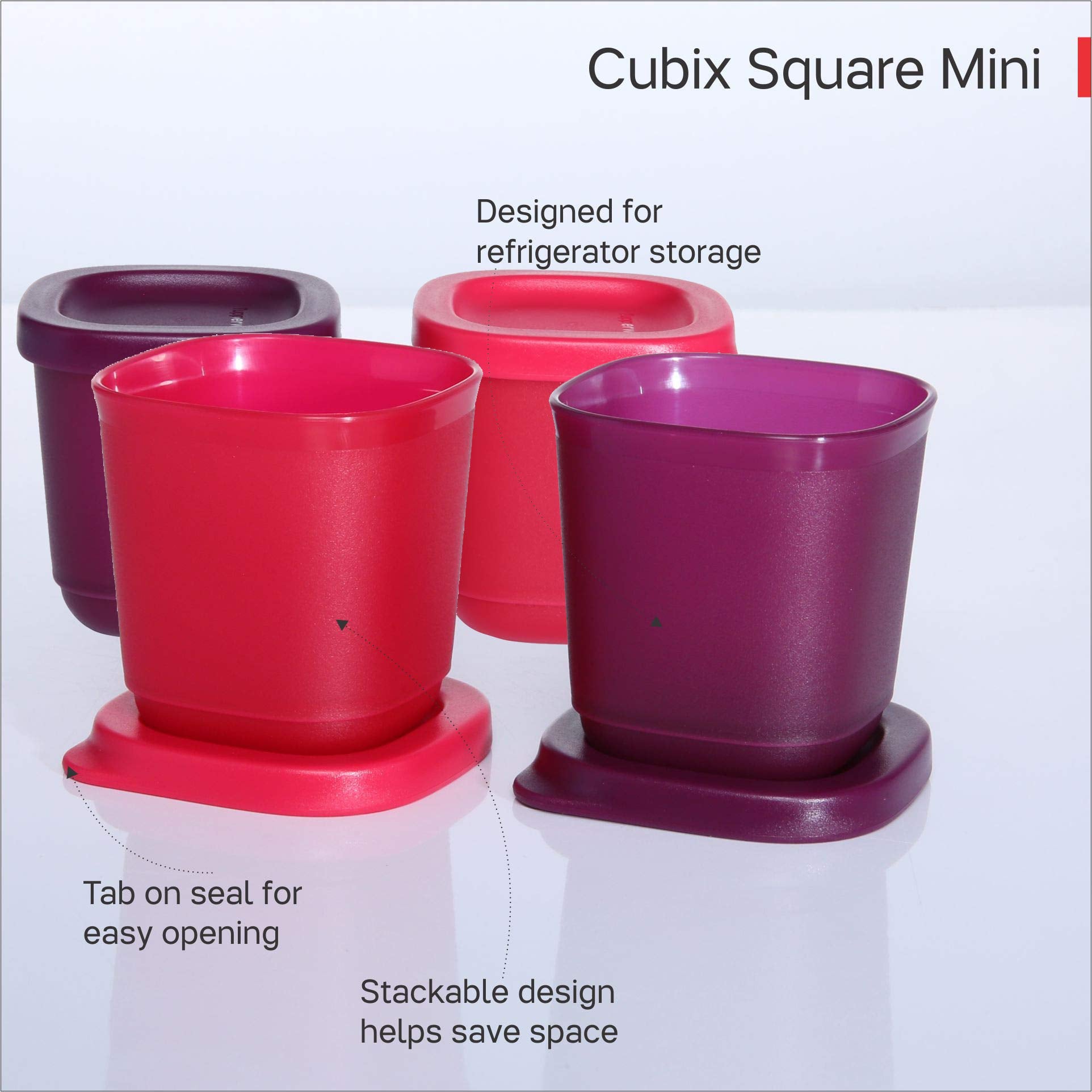 Tupperware Cubix Xtramini 110Ml 4Pc