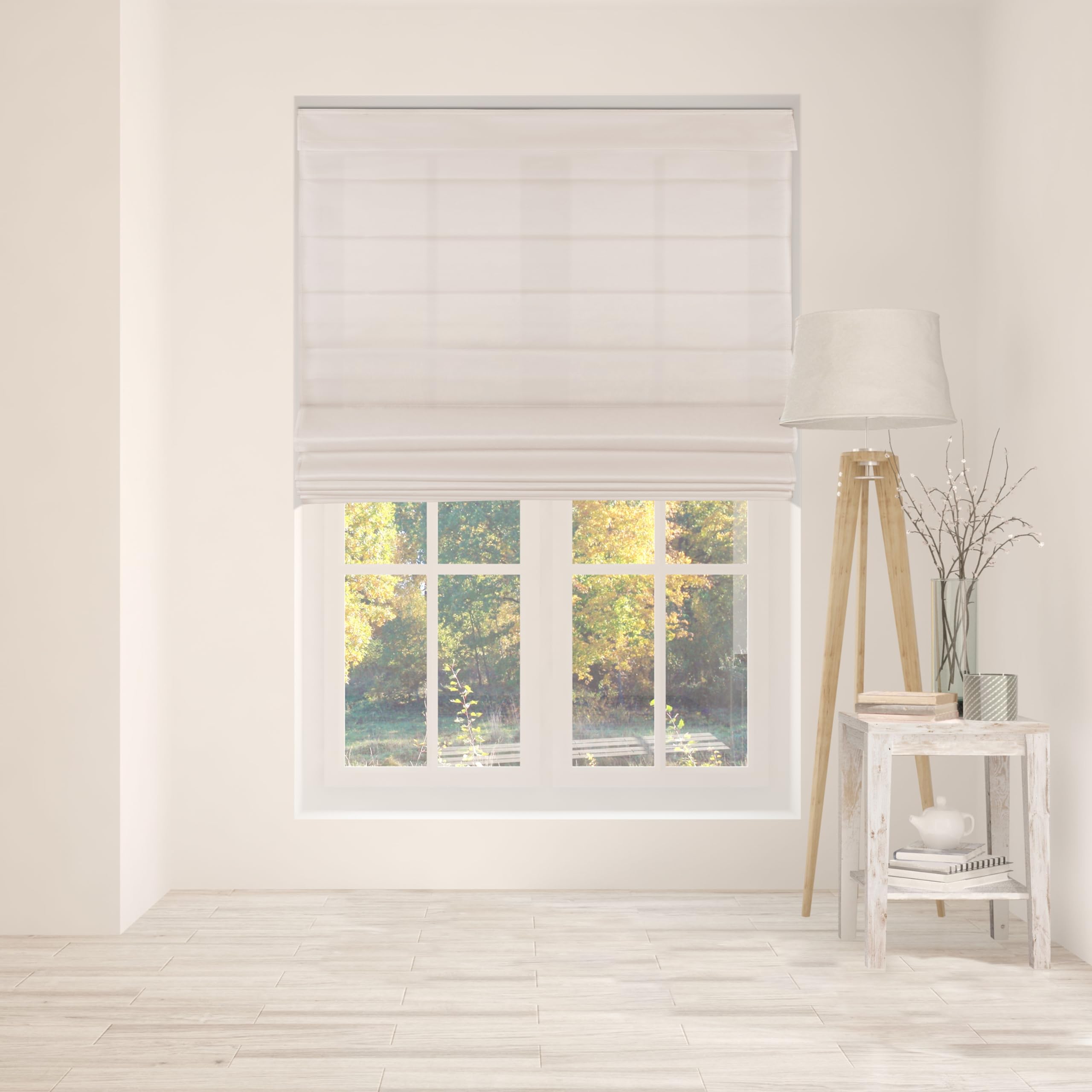 Arlo Blinds Cordless Fabric Roman Shades Light Filtering Window Blinds, Color: Pebble Beach, Size: 30.5 W x 72 H