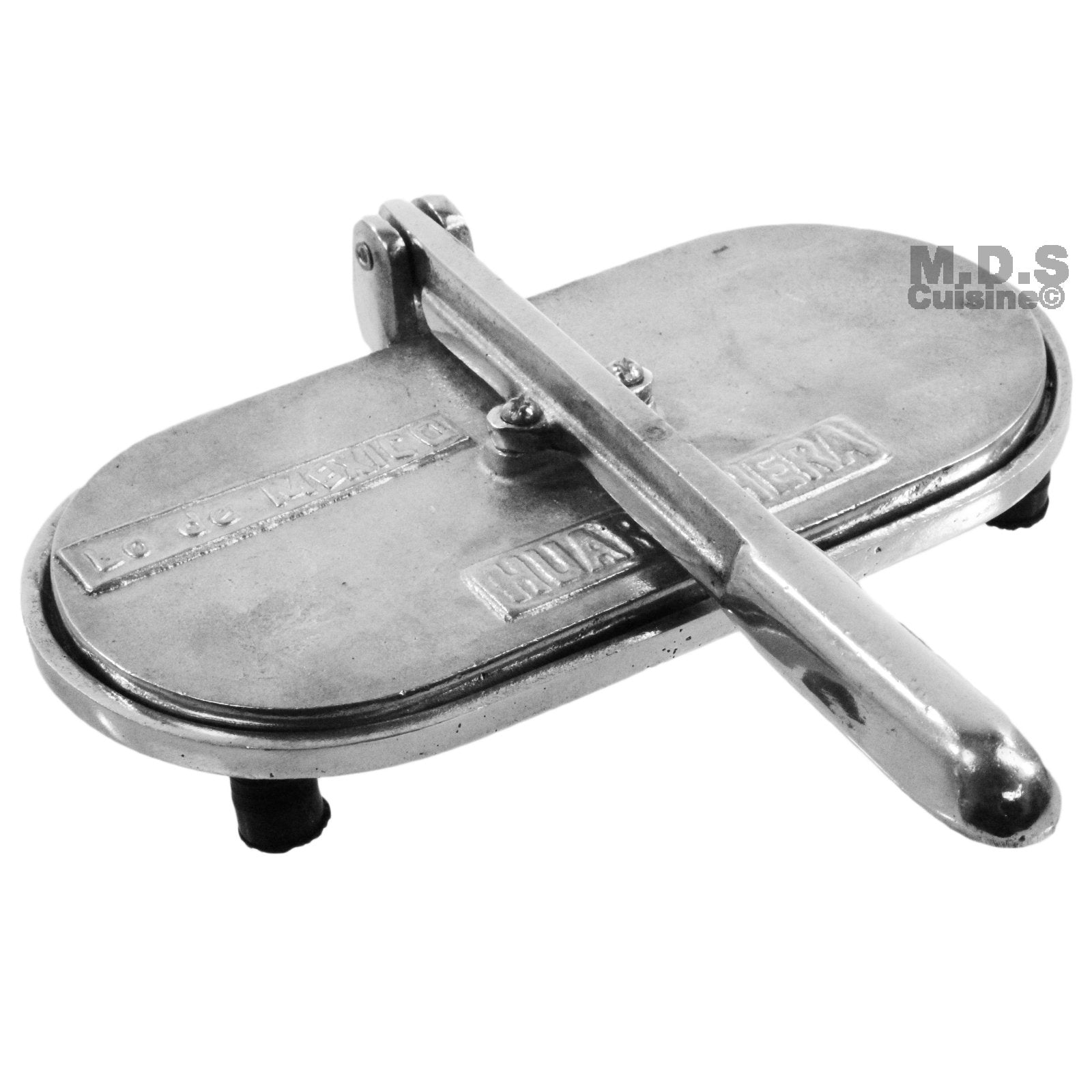M.D.S Cuisine Cookwares Huarache Press-Maker Tortilla Authentic Huarachera Cast Aluminum Mexican 9-Inches