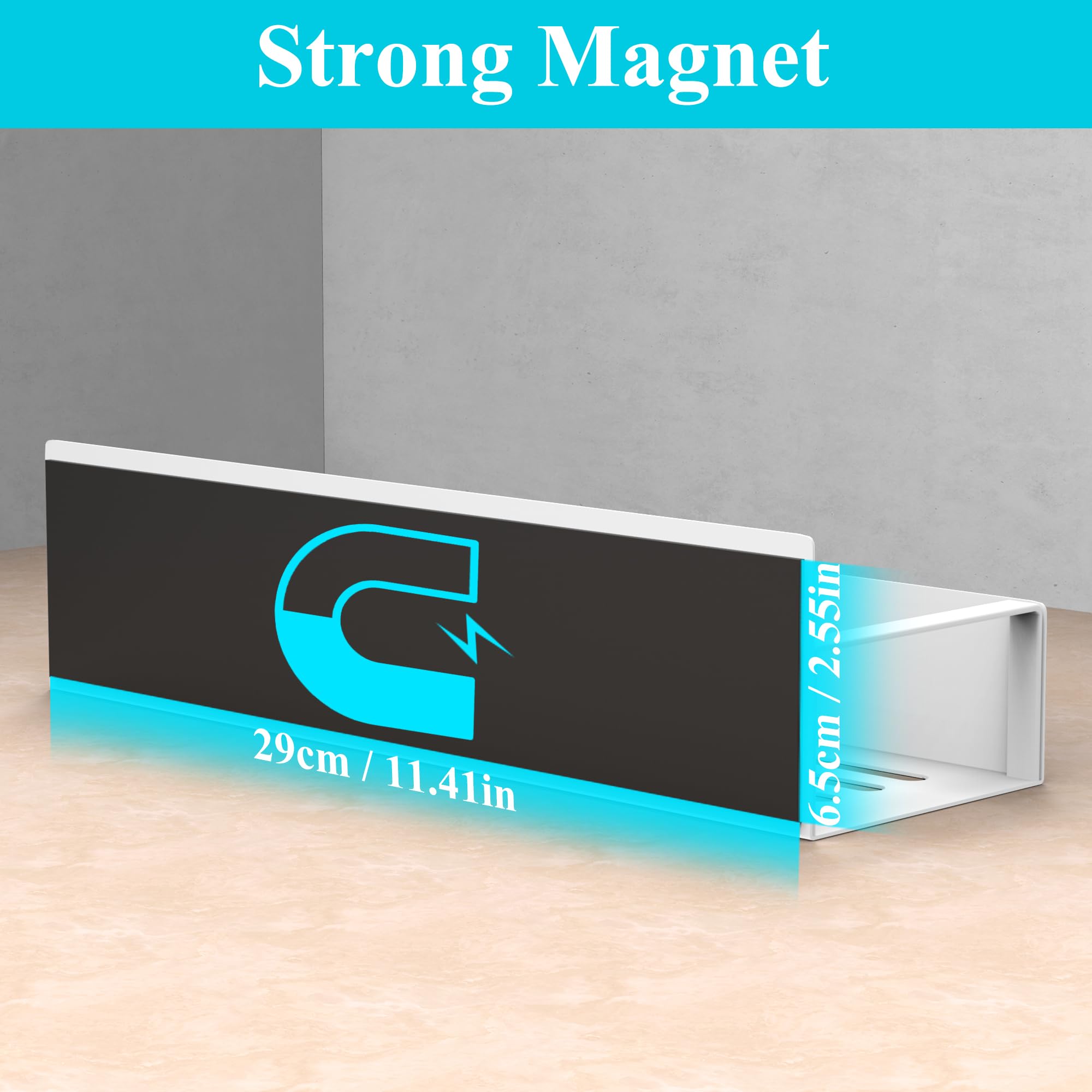 Huggiegems 4 Pack Magnetic Spice Storage Rack Organizer For Refrigerator And Oven, White Fridge Organizers And Storage