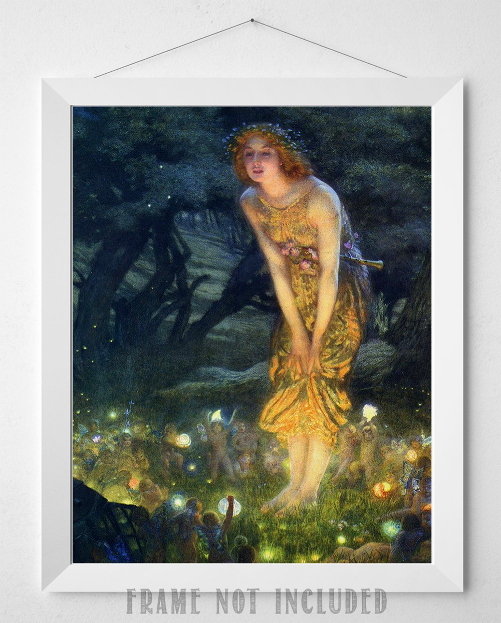 Fairy Painting Neoclassical Art Novue Print - Midsummer Eve by Edward Robert Hughes - 11x14 Unframed Poster - Perfect Vintage Home Decor and Great Gift for Those That Believe in Fairies  Magic