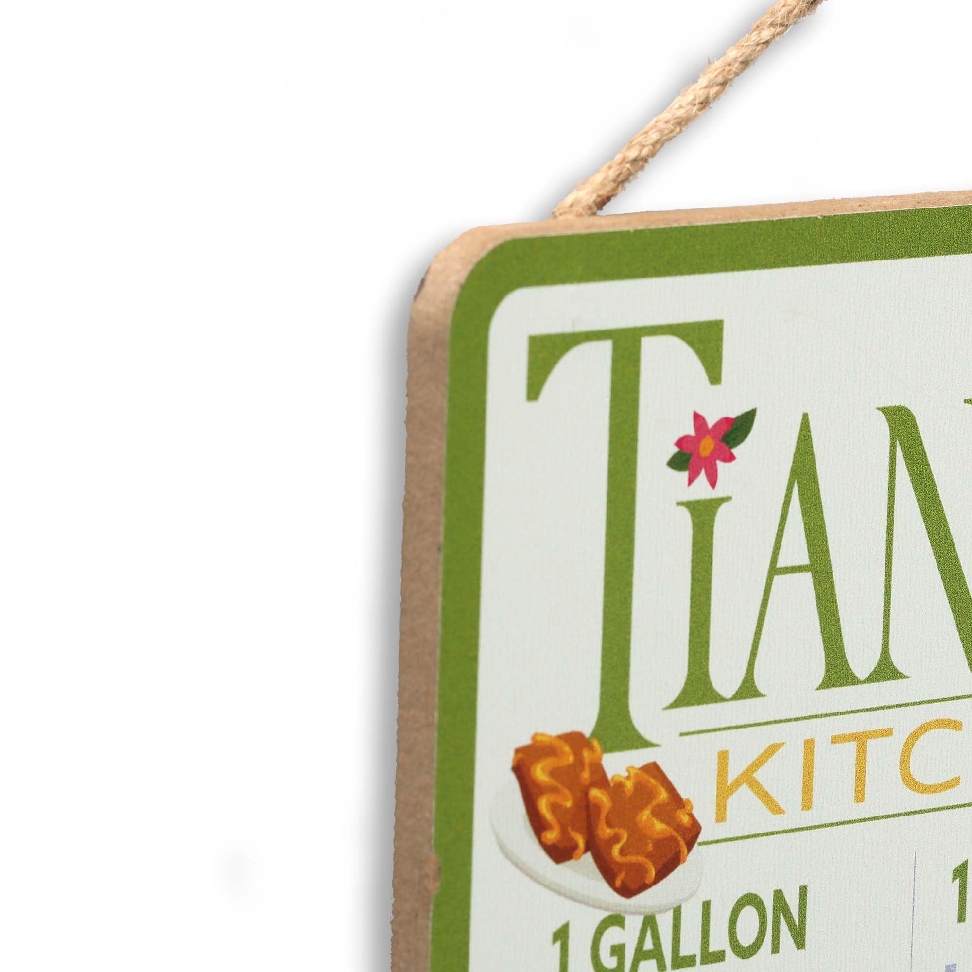 Disney The Princess and the Frog Tiana s Kitchen Hanging Wood Measuring Sign - Fun Tiana Kitchen Conversion Chart for Home