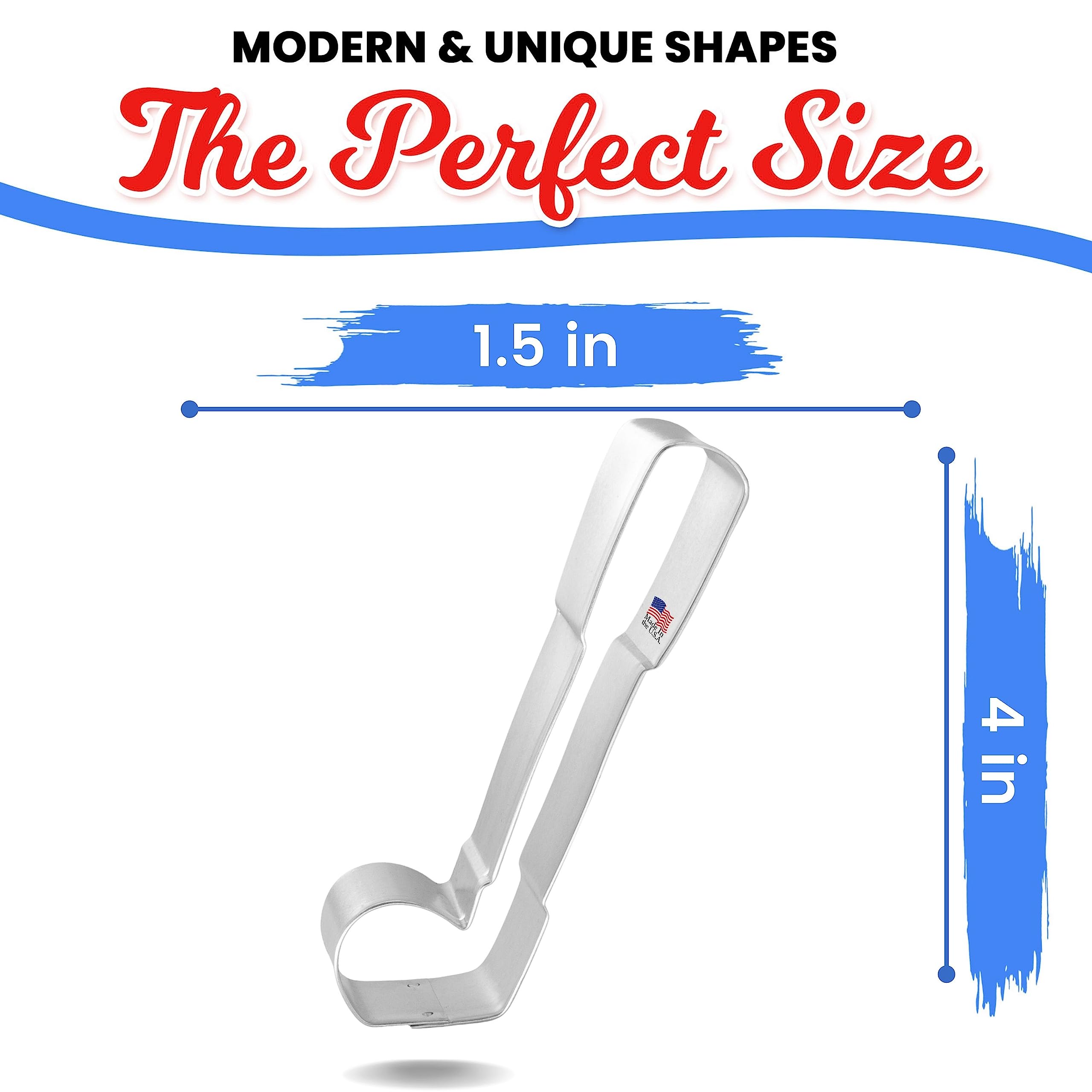 Golf Club Cookie Cutter 4 Inch In B1407 - Made In The Usa - Foose Cookie Cutters Tin Plated Steel Golf Club Cookie Mold