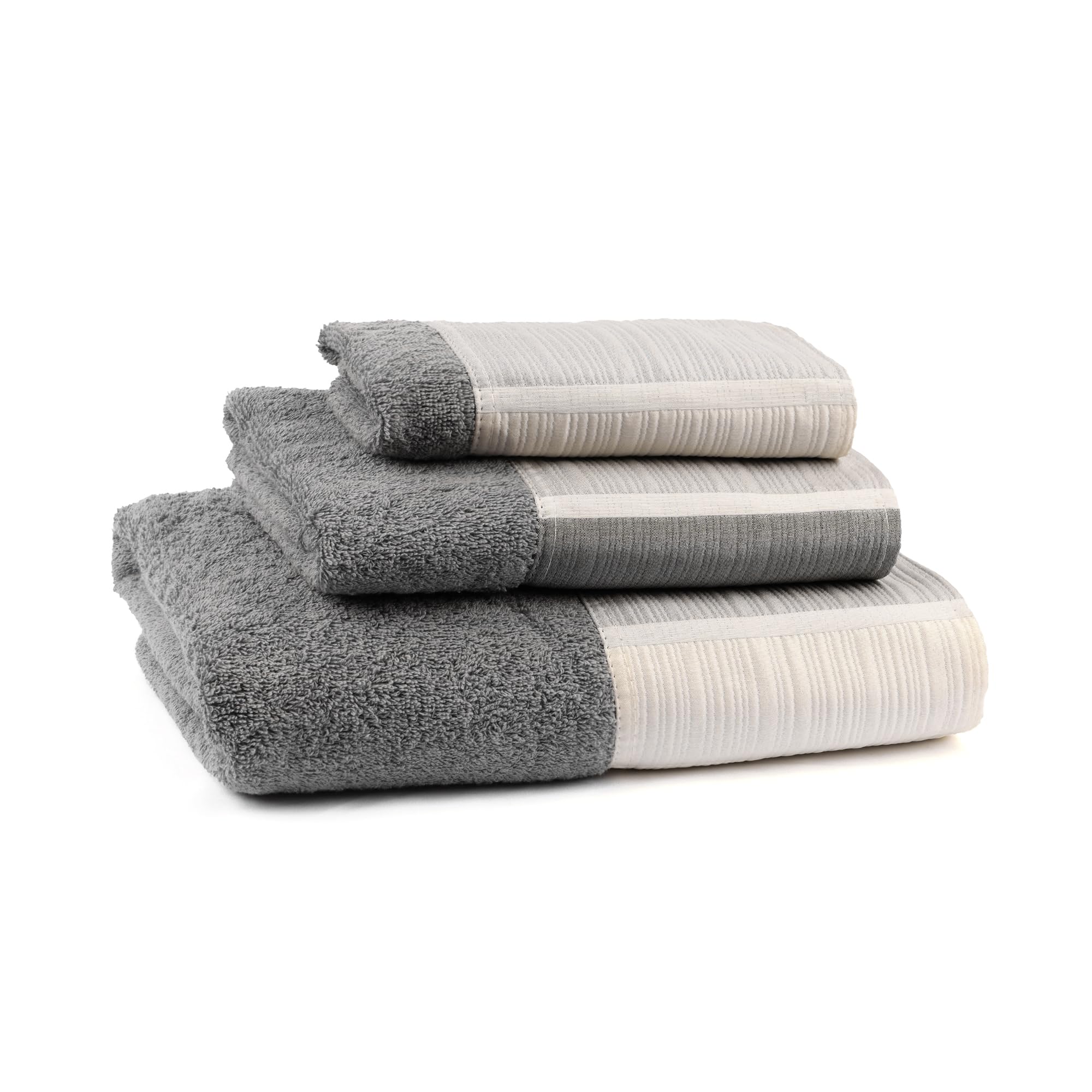 Zahari Home Modern Line Modern Bathroom Towel Set 3 Piece Towel Bath Towel, Hand Towel And Wash Towel Classic Luxury Contemporar