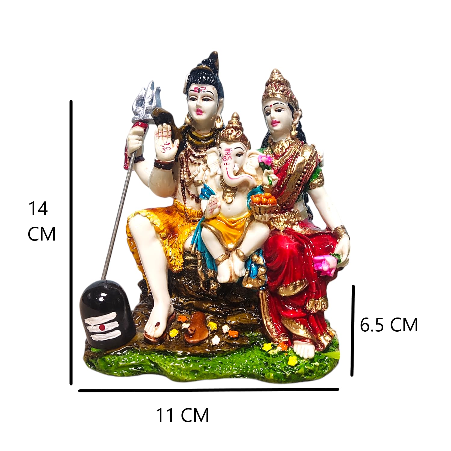 Pratima Shiv Parivar Murti Idol | Shiva Parvati - Shiv Parivar Bholenath Shankar Ganesh Family Murti Idol Statue Sculpture