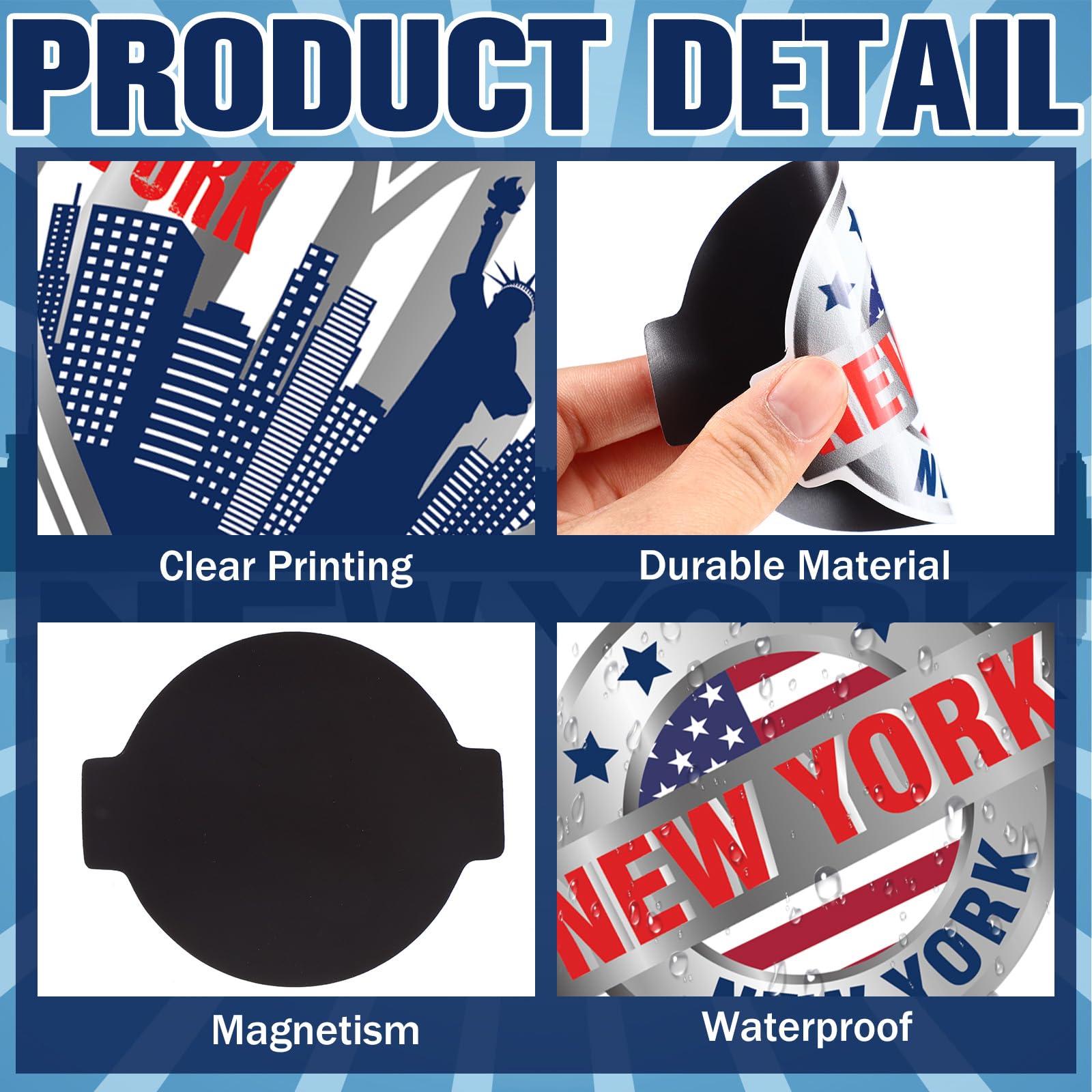 Fabbay 25 Pcs New York Fridge Magnet Magnetic New York Refrigerator Stickers New York Magnet New York Souvenirs Gifts Refrigerat